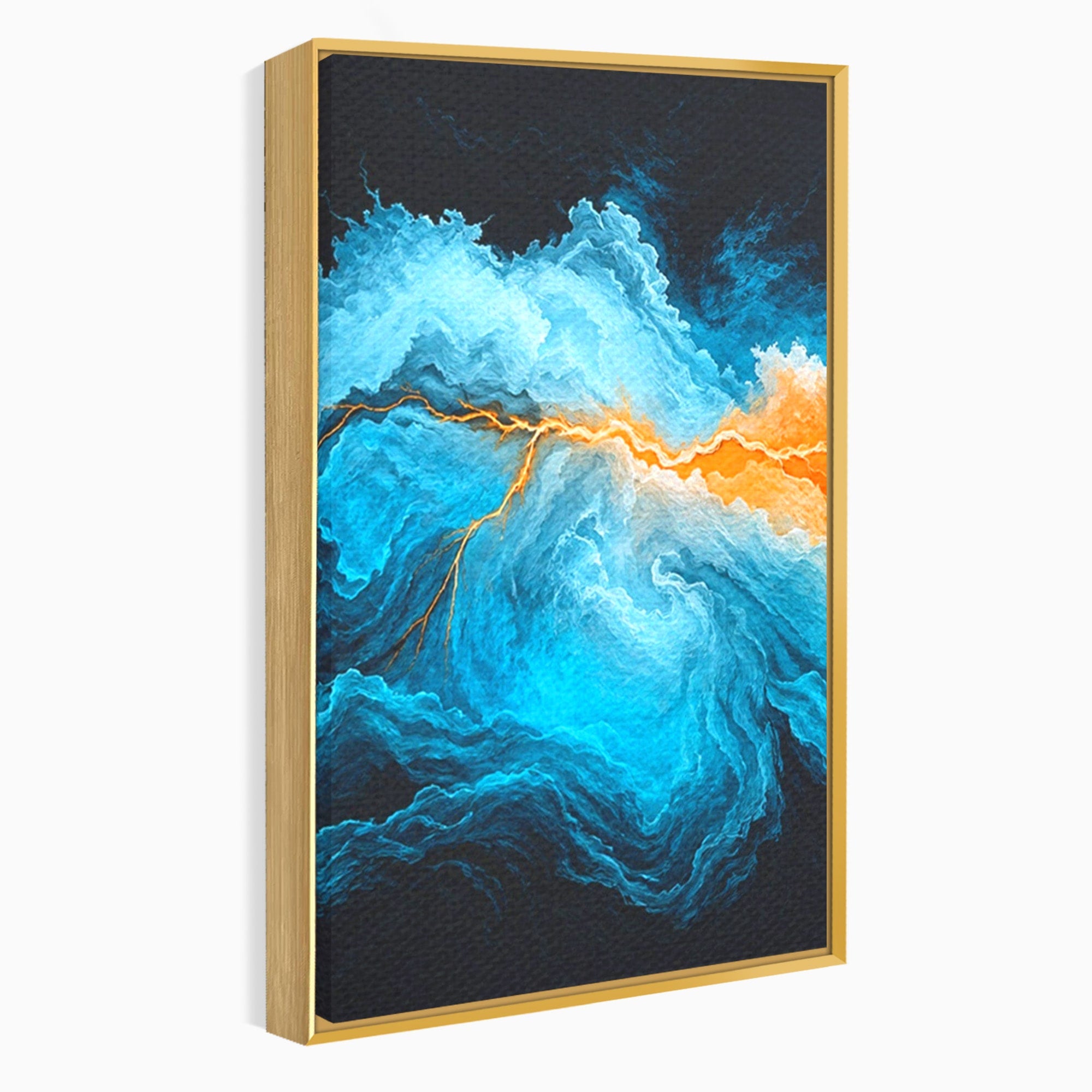 Set 2 Tablouri Canvas Premium LuxCanva® C2-1350, Furtuna Elementelor, Furtuna, Peisaj, Abstract, Living, Dramatic, Culori Vibrante