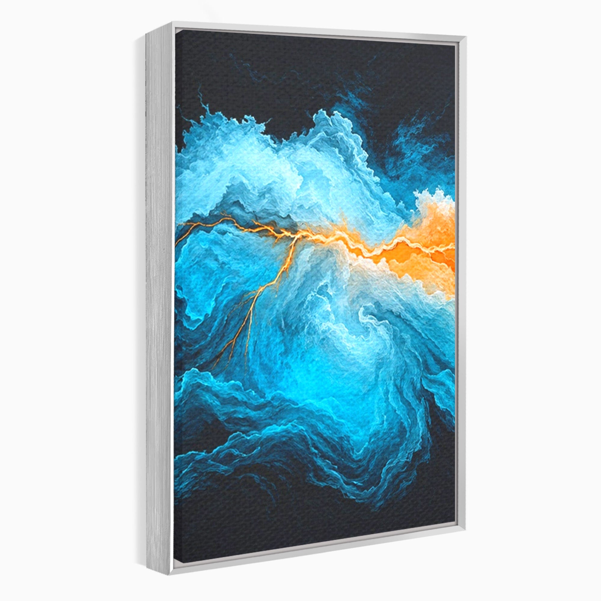 Set 2 Tablouri Canvas Premium LuxCanva® C2-1350, Furtuna Elementelor, Furtuna, Peisaj, Abstract, Living, Dramatic, Culori Vibrante
