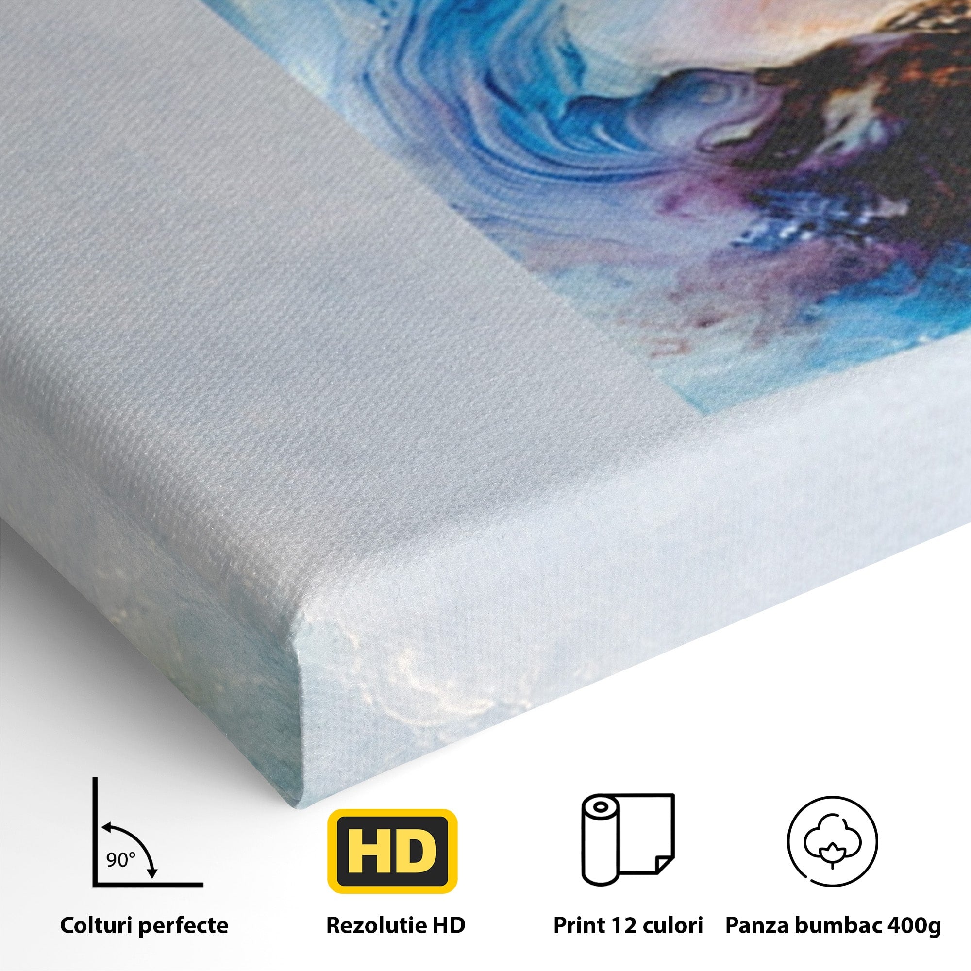 Set 2 Tablouri Canvas Premium LuxCanva® C2-1351, Vortex Abstract, Abstract, Vortex, Modern, Living, Dormitor, Culori Vibrante