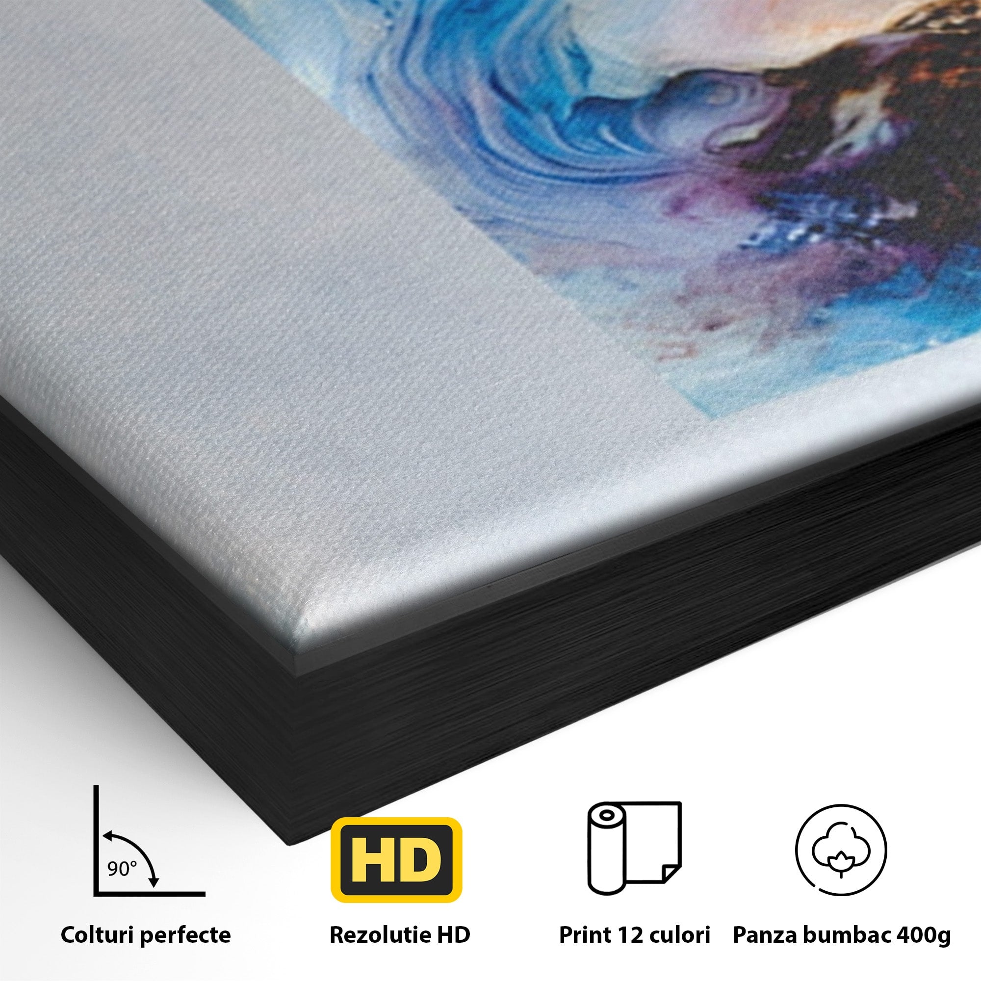 Set 2 Tablouri Canvas Premium LuxCanva® C2-1351, Vortex Abstract, Abstract, Vortex, Modern, Living, Dormitor, Culori Vibrante