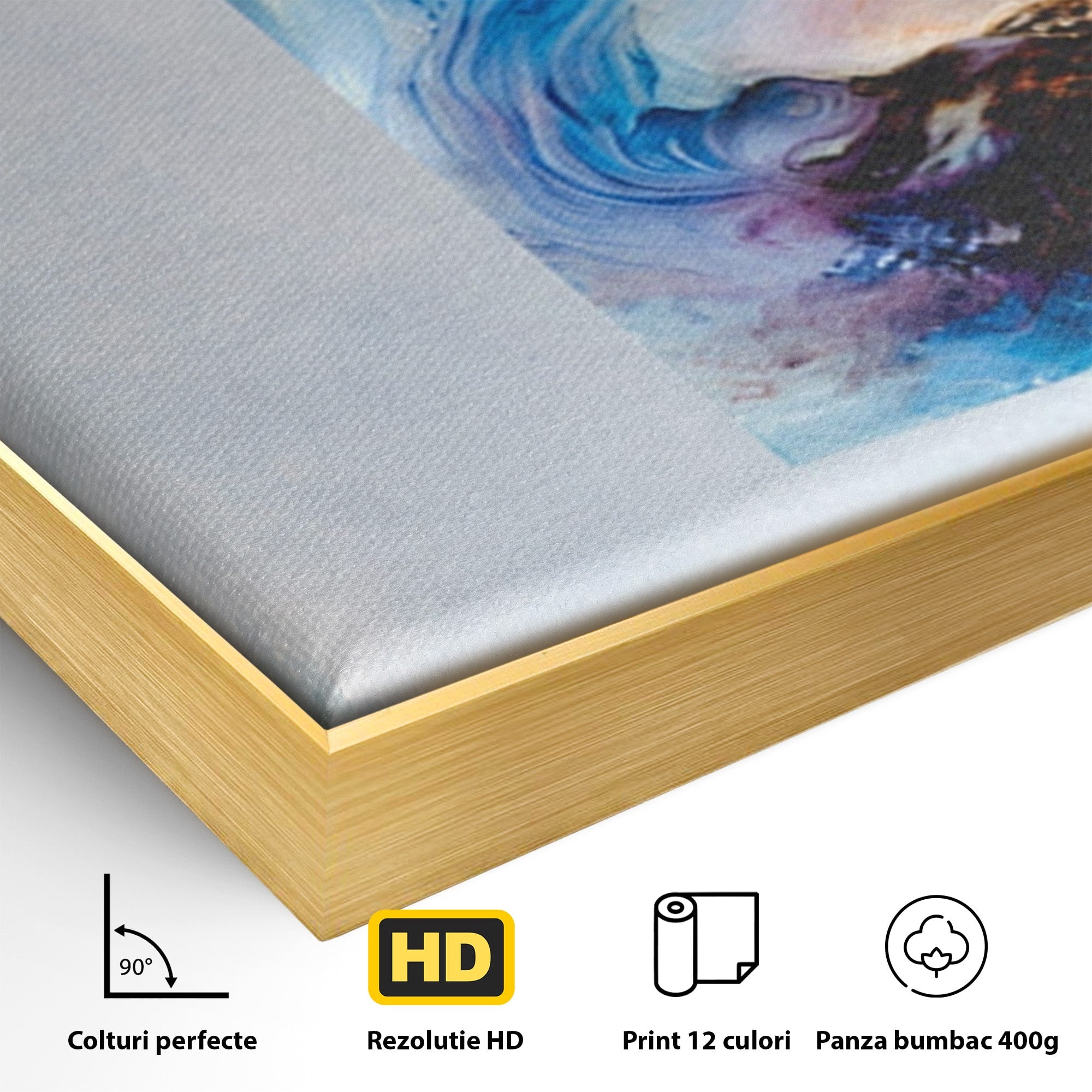 Set 2 Tablouri Canvas Premium LuxCanva® C2-1351, Vortex Abstract, Abstract, Vortex, Modern, Living, Dormitor, Culori Vibrante