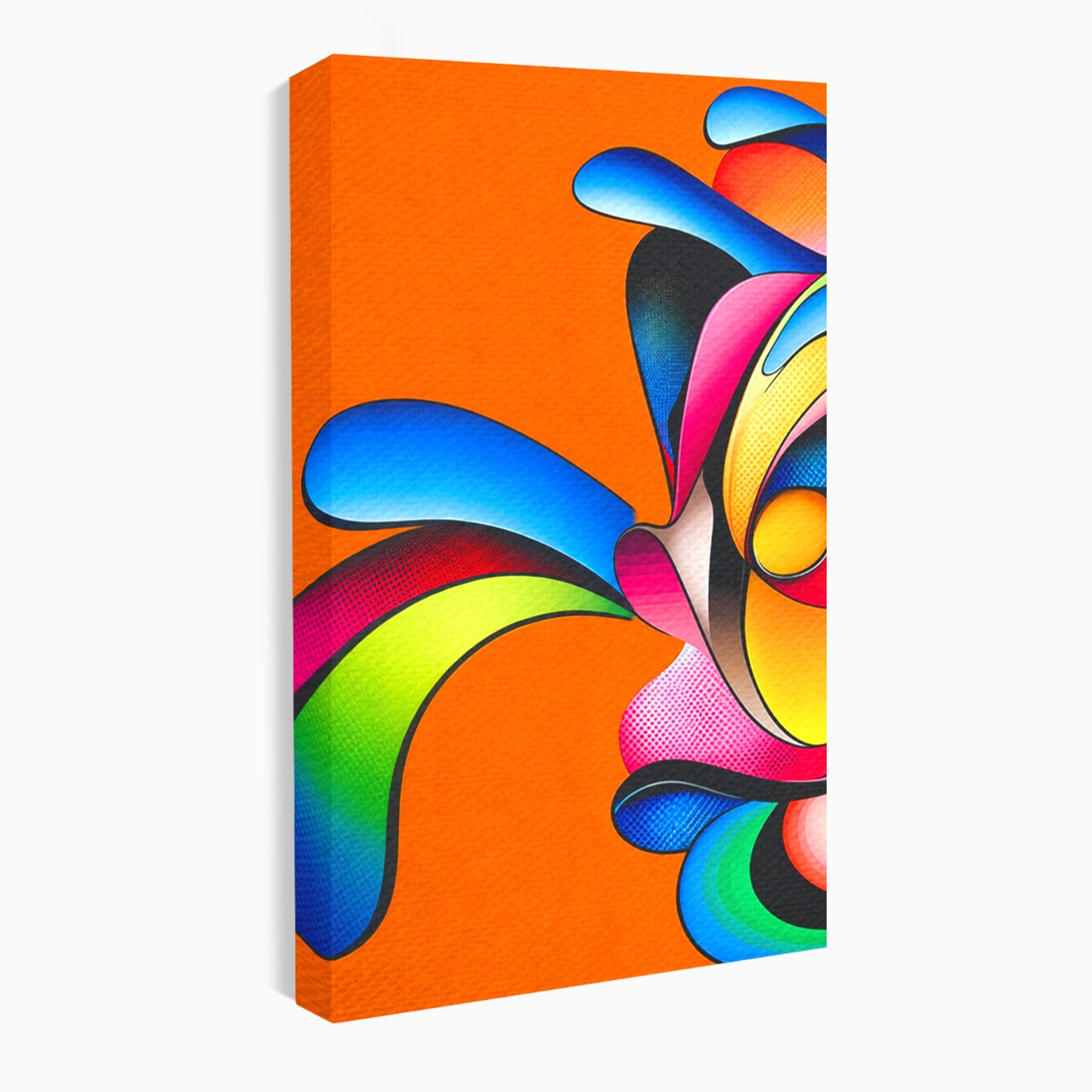 Set 2 Tablouri Canvas Premium LuxCanva® C2-1355, Abstract Dinamic, Abstract, Modern, Arta Contemporana, Energetic, Living, Culori Vibrante