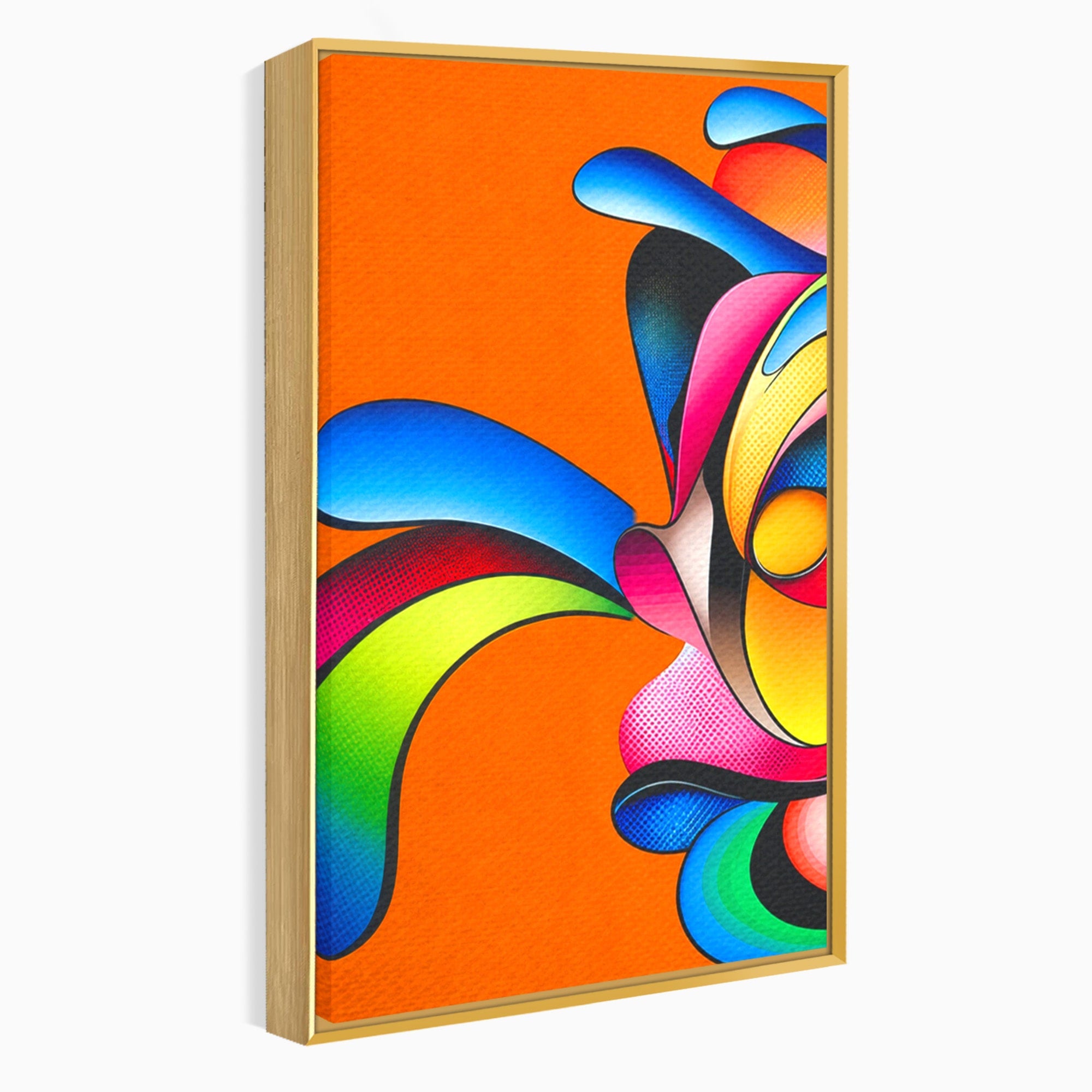 Set 2 Tablouri Canvas Premium LuxCanva® C2-1355, Abstract Dinamic, Abstract, Modern, Arta Contemporana, Energetic, Living, Culori Vibrante
