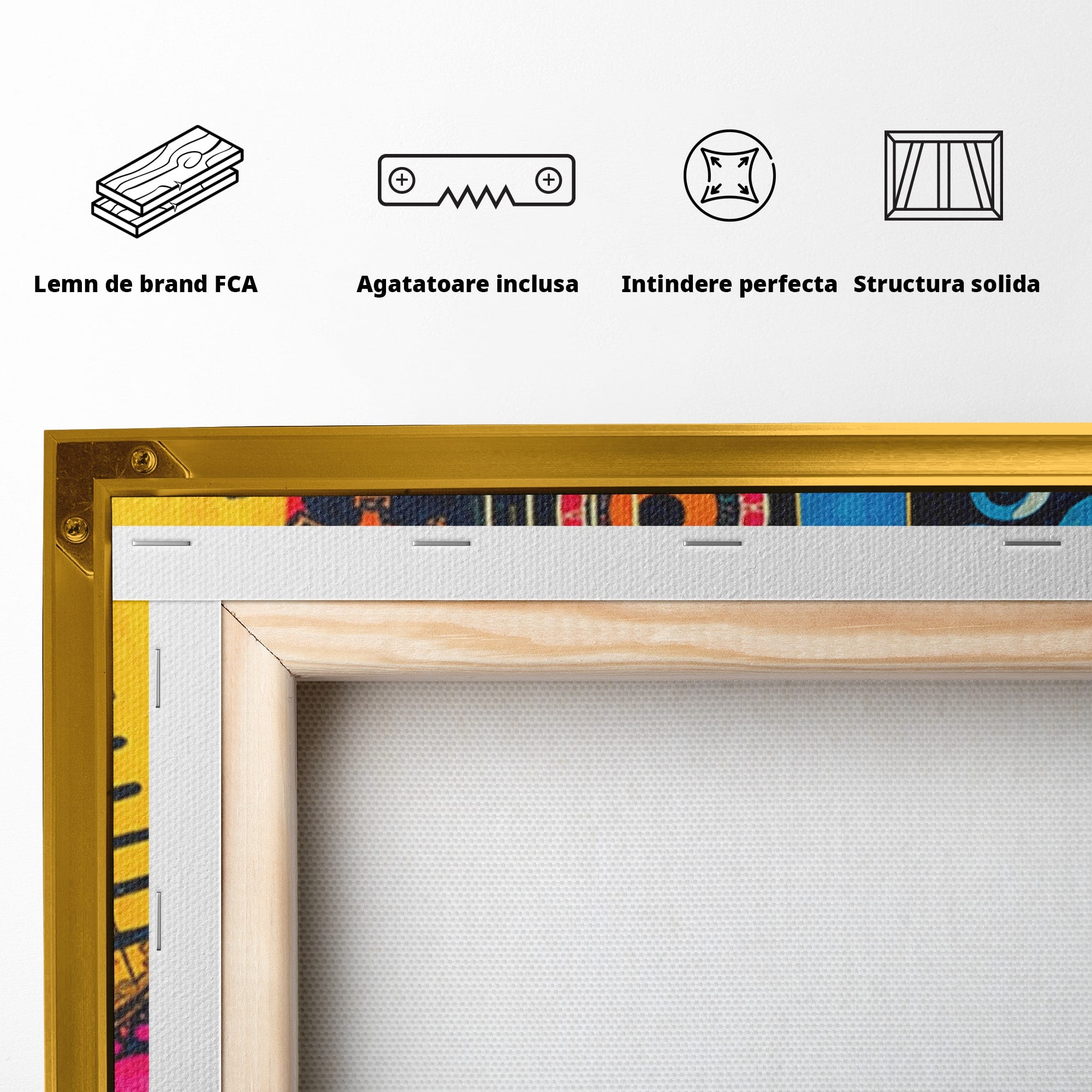 Set 2 Tablouri Canvas Premium LuxCanva® C2-1359, Universul Abstract, Abstract, Spatiu, Planete, Dormitor, Living, Culori Vibrante