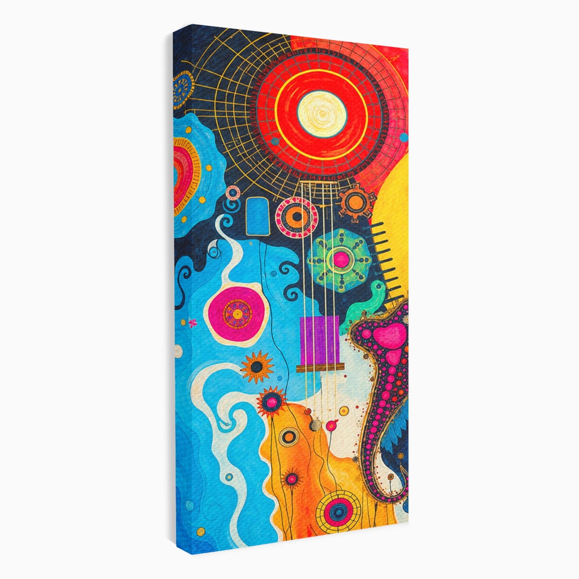 Set 2 Tablouri Canvas Premium LuxCanva® C2-1359, Universul Abstract, Abstract, Spatiu, Planete, Dormitor, Living, Culori Vibrante