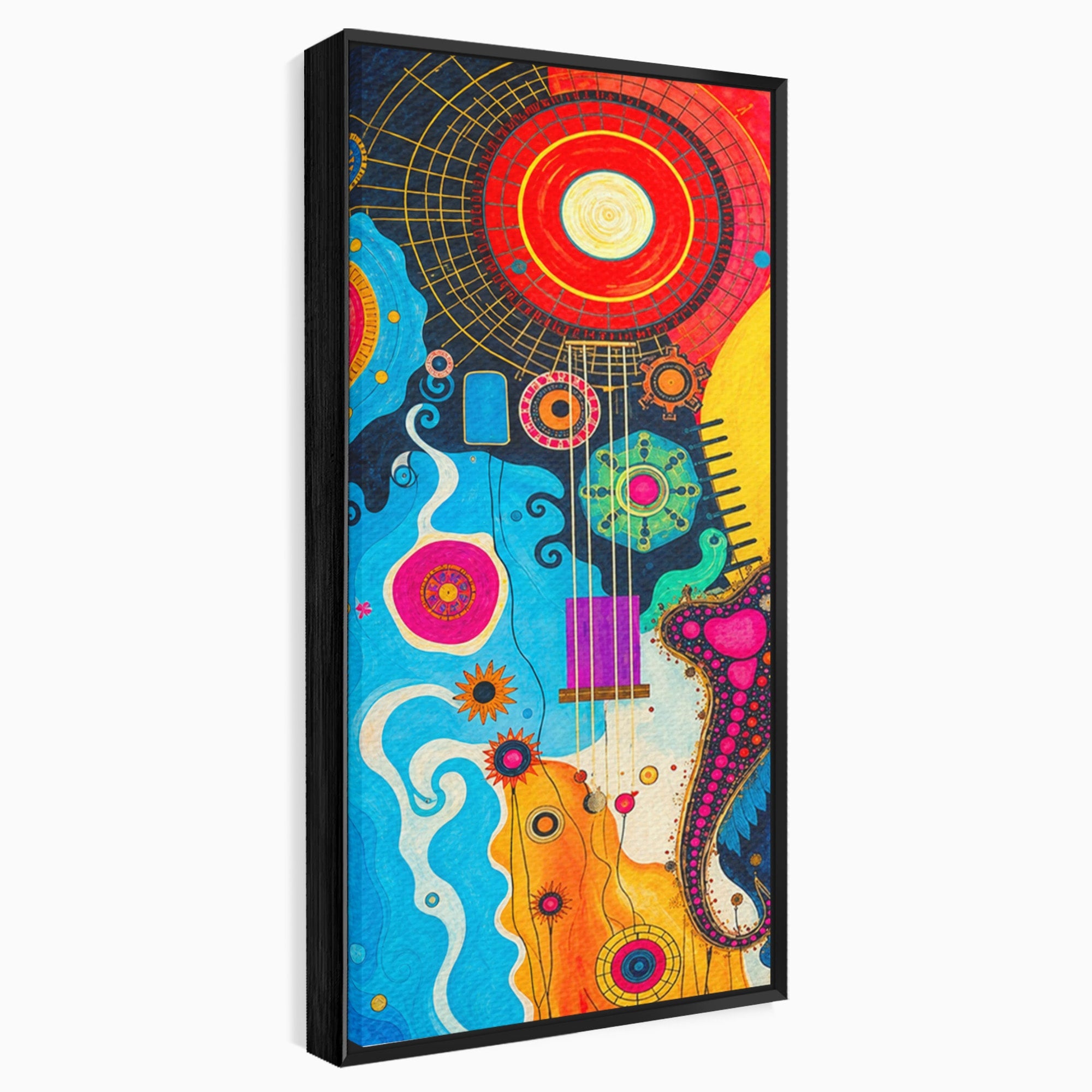 Set 2 Tablouri Canvas Premium LuxCanva® C2-1359, Universul Abstract, Abstract, Spatiu, Planete, Dormitor, Living, Culori Vibrante