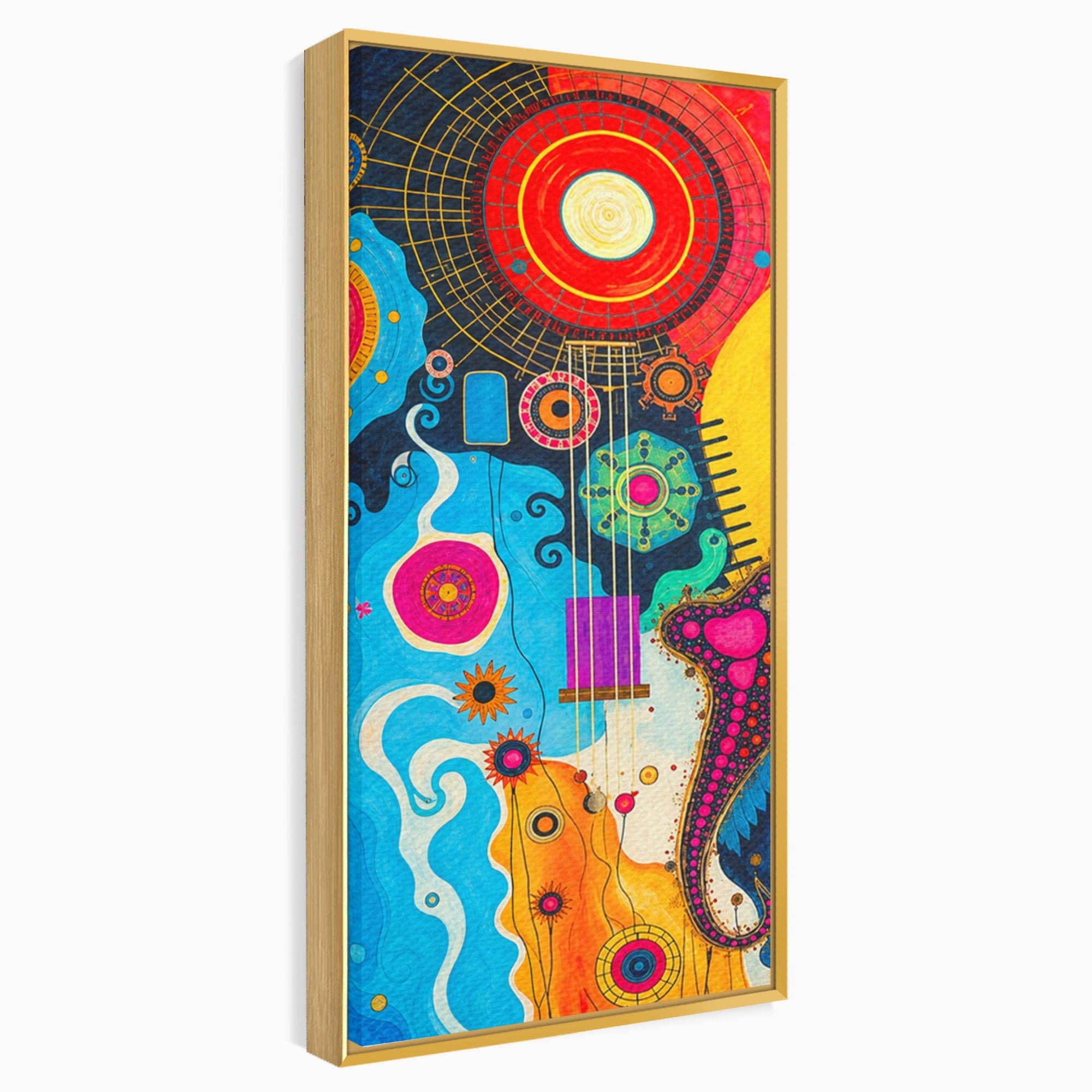 Set 2 Tablouri Canvas Premium LuxCanva® C2-1359, Universul Abstract, Abstract, Spatiu, Planete, Dormitor, Living, Culori Vibrante