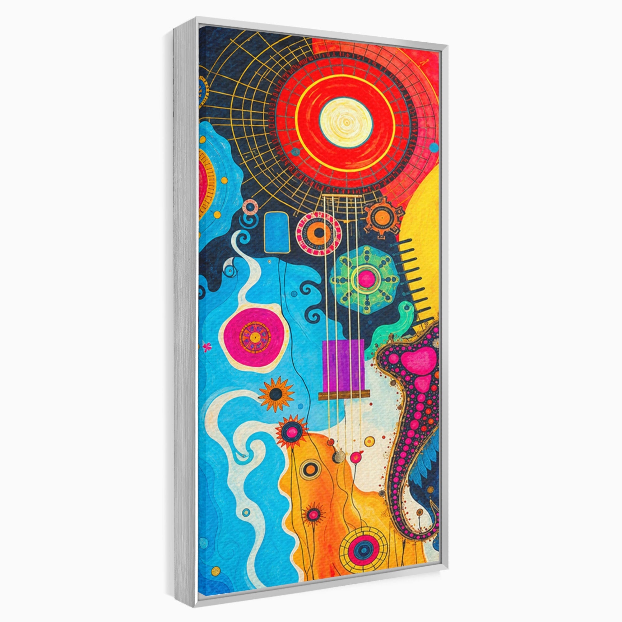 Set 2 Tablouri Canvas Premium LuxCanva® C2-1359, Universul Abstract, Abstract, Spatiu, Planete, Dormitor, Living, Culori Vibrante