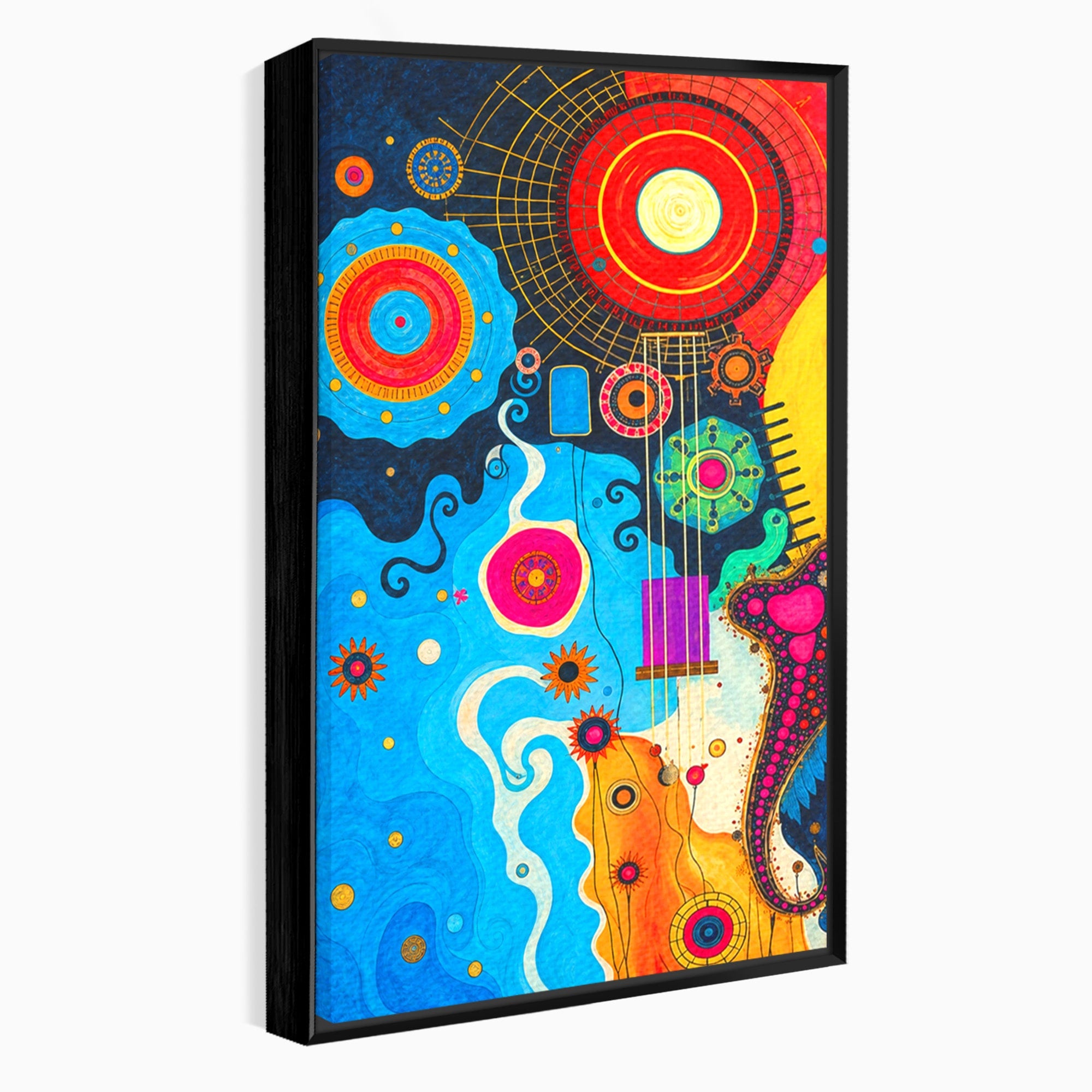 Set 2 Tablouri Canvas Premium LuxCanva® C2-1359, Universul Abstract, Abstract, Spatiu, Planete, Dormitor, Living, Culori Vibrante
