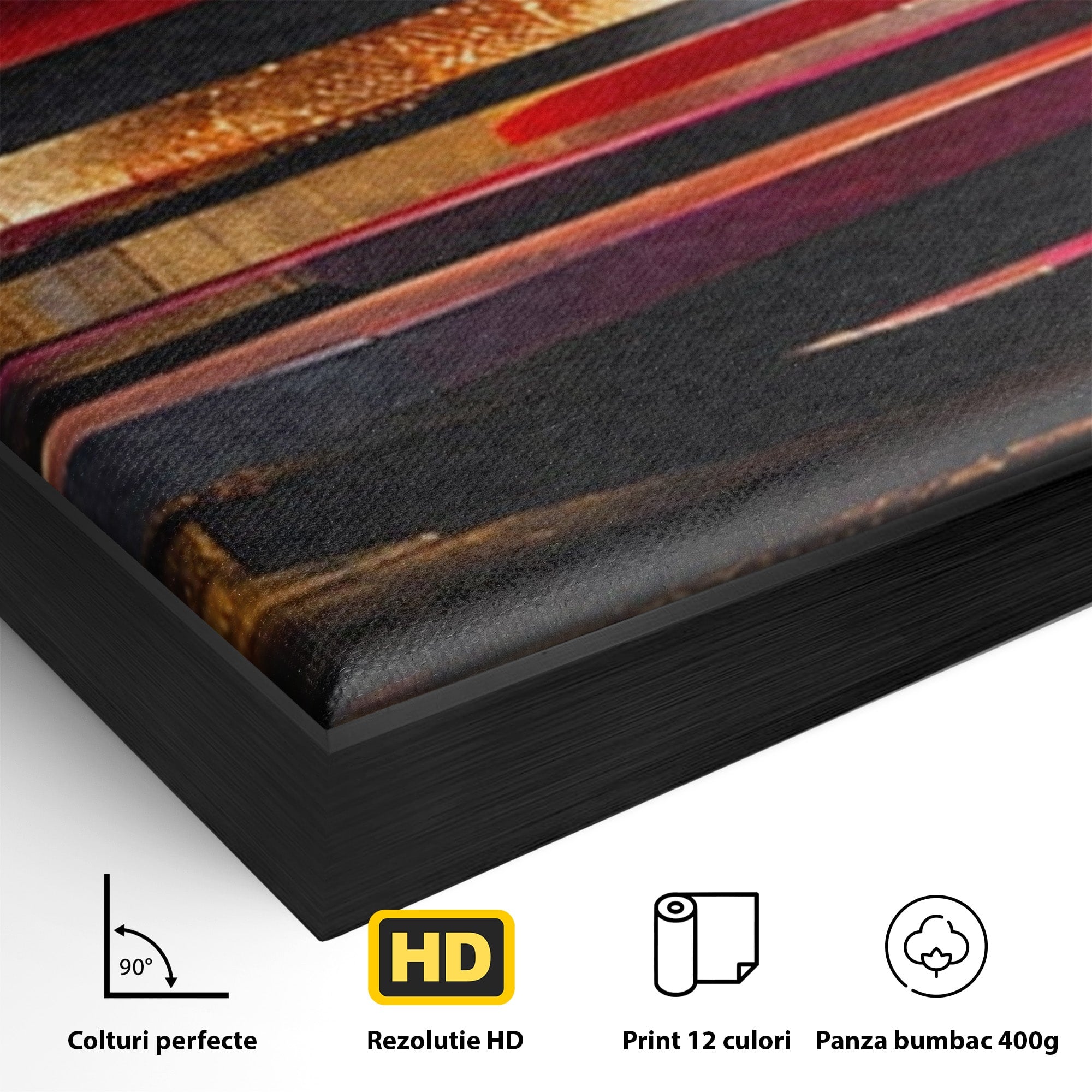 Set 2 Tablouri Canvas Premium LuxCanva® C2-1360, Arhitectura Abstracta, Abstract, Arhitectura, Modern, Living, Birou, Culori Vibrante