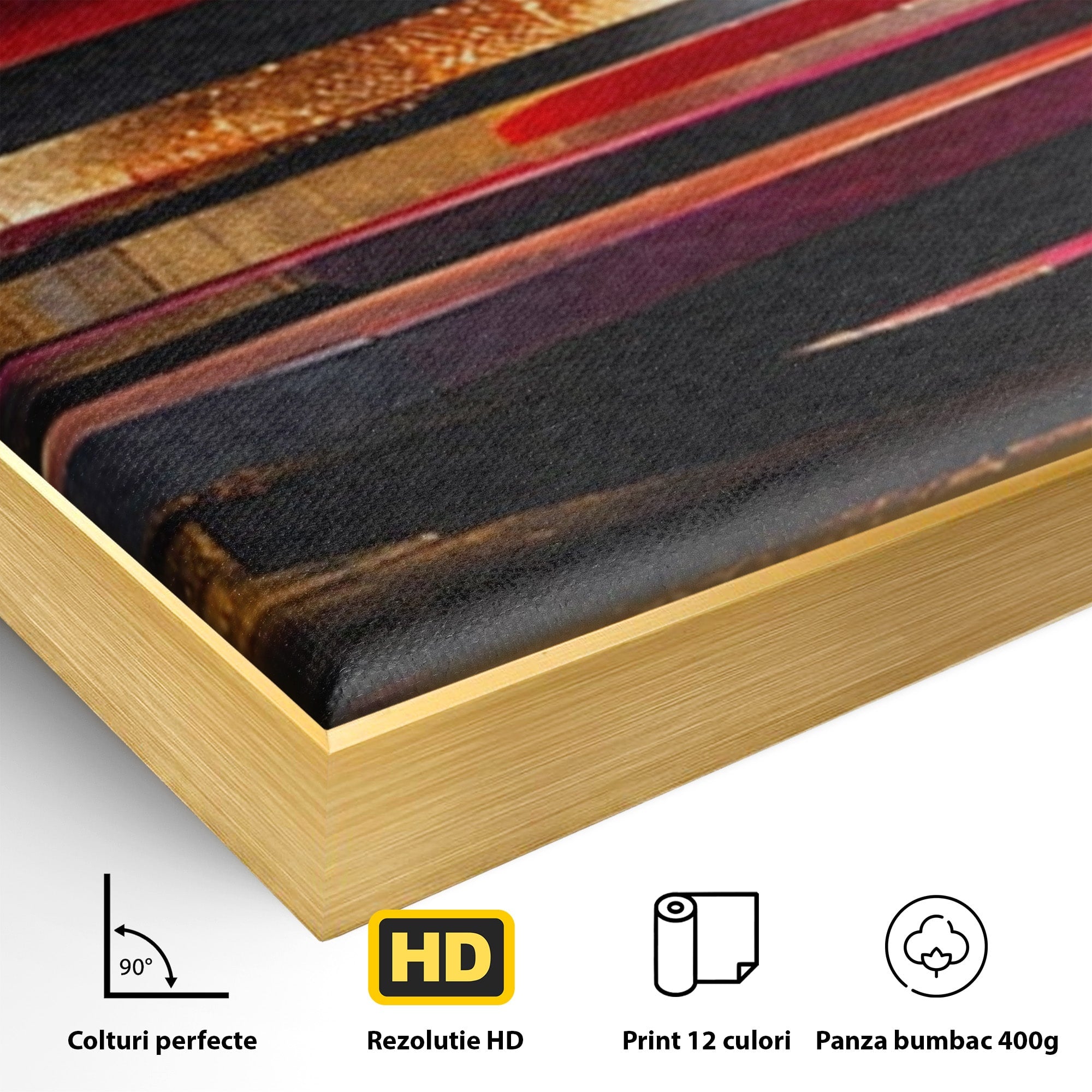 Set 2 Tablouri Canvas Premium LuxCanva® C2-1360, Arhitectura Abstracta, Abstract, Arhitectura, Modern, Living, Birou, Culori Vibrante