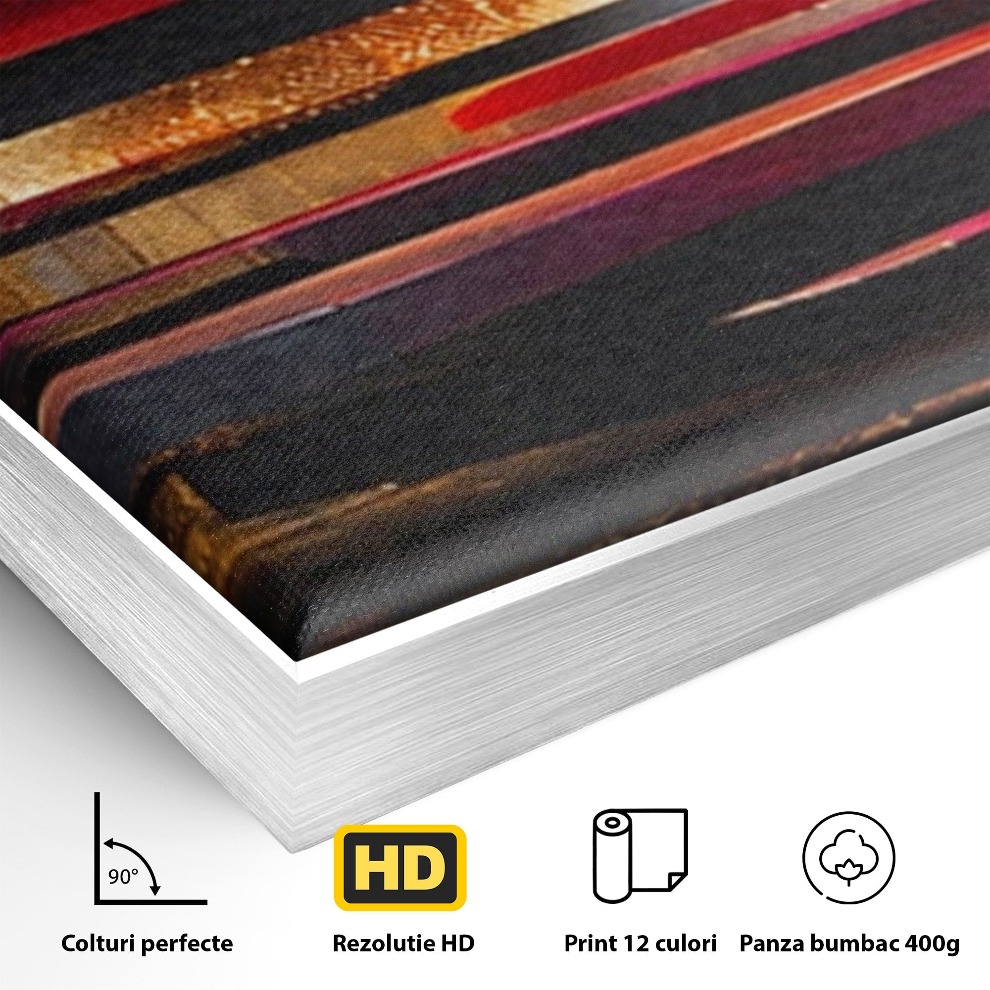 Set 2 Tablouri Canvas Premium LuxCanva® C2-1360, Arhitectura Abstracta, Abstract, Arhitectura, Modern, Living, Birou, Culori Vibrante