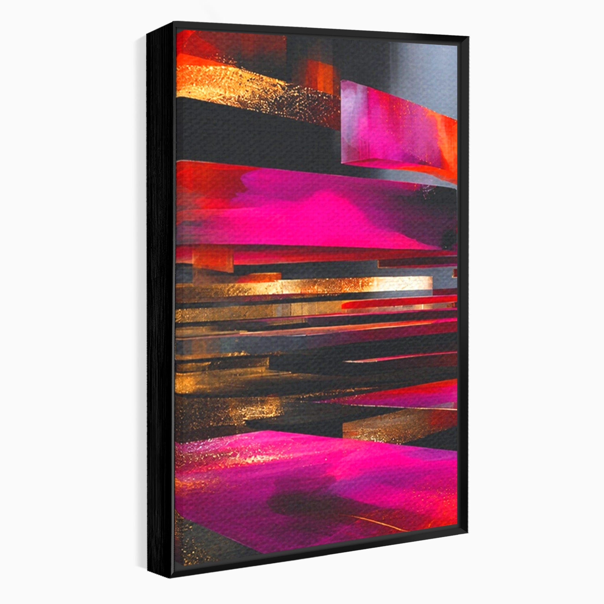 Set 2 Tablouri Canvas Premium LuxCanva® C2-1360, Arhitectura Abstracta, Abstract, Arhitectura, Modern, Living, Birou, Culori Vibrante