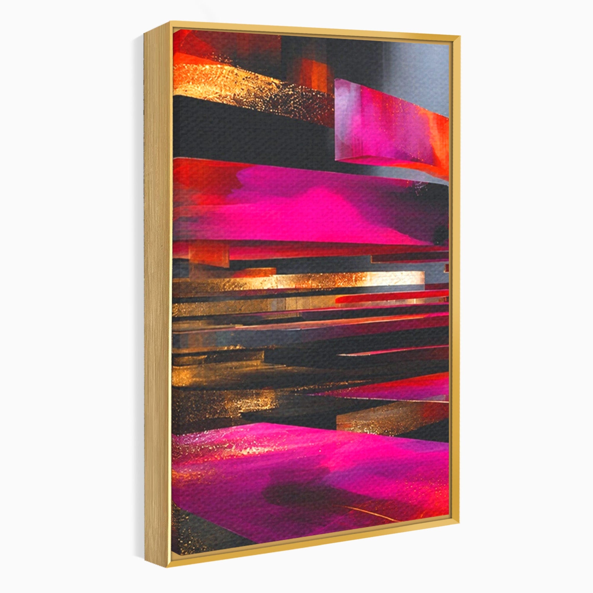 Set 2 Tablouri Canvas Premium LuxCanva® C2-1360, Arhitectura Abstracta, Abstract, Arhitectura, Modern, Living, Birou, Culori Vibrante
