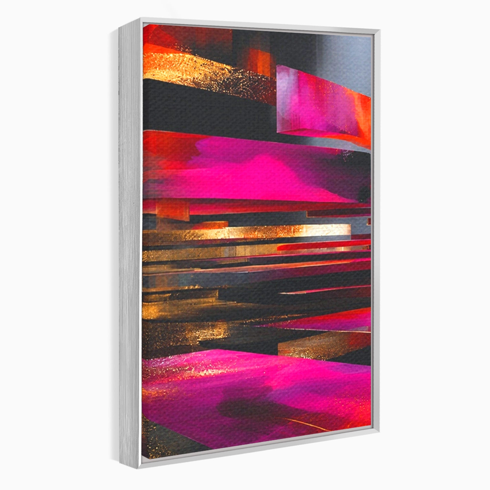 Set 2 Tablouri Canvas Premium LuxCanva® C2-1360, Arhitectura Abstracta, Abstract, Arhitectura, Modern, Living, Birou, Culori Vibrante