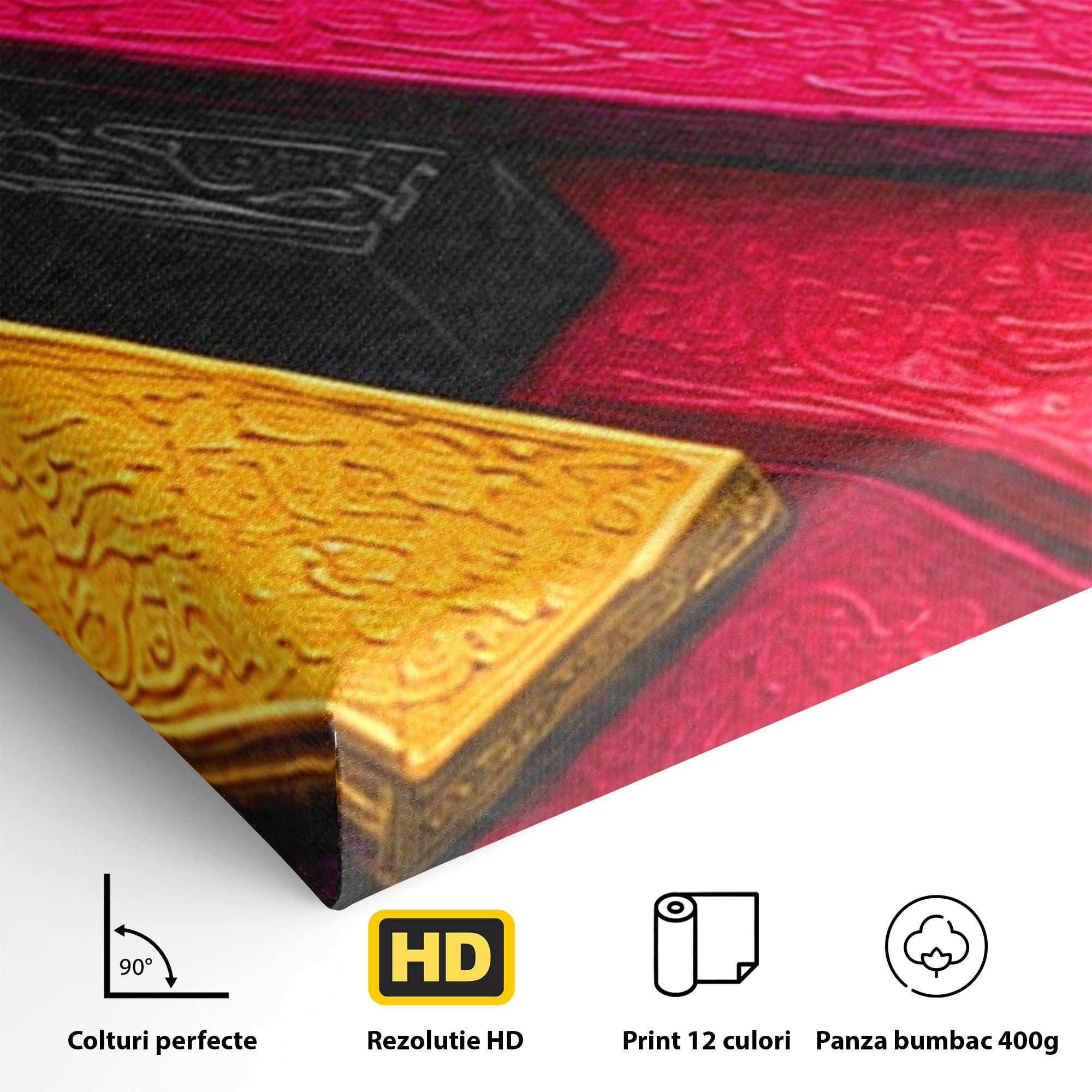 Set 2 Tablouri Canvas Premium LuxCanva® C2-1361, Pian Abstract, Pian, Abstract, Arta, Colorat, Living, Culori Vibrante