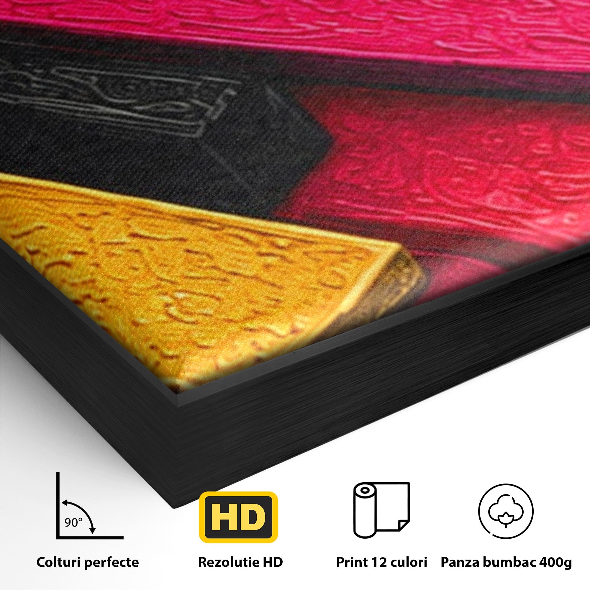 Set 2 Tablouri Canvas Premium LuxCanva® C2-1361, Pian Abstract, Pian, Abstract, Arta, Colorat, Living, Culori Vibrante