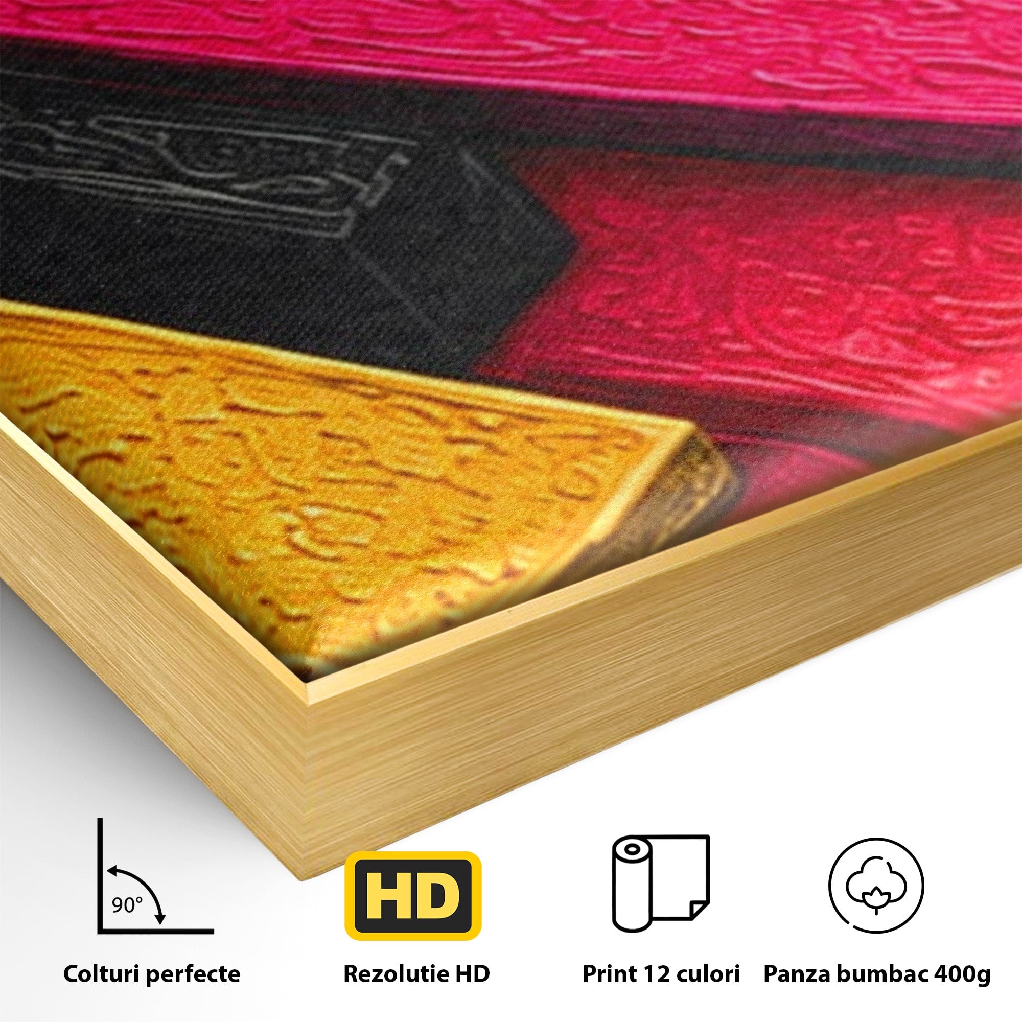 Set 2 Tablouri Canvas Premium LuxCanva® C2-1361, Pian Abstract, Pian, Abstract, Arta, Colorat, Living, Culori Vibrante