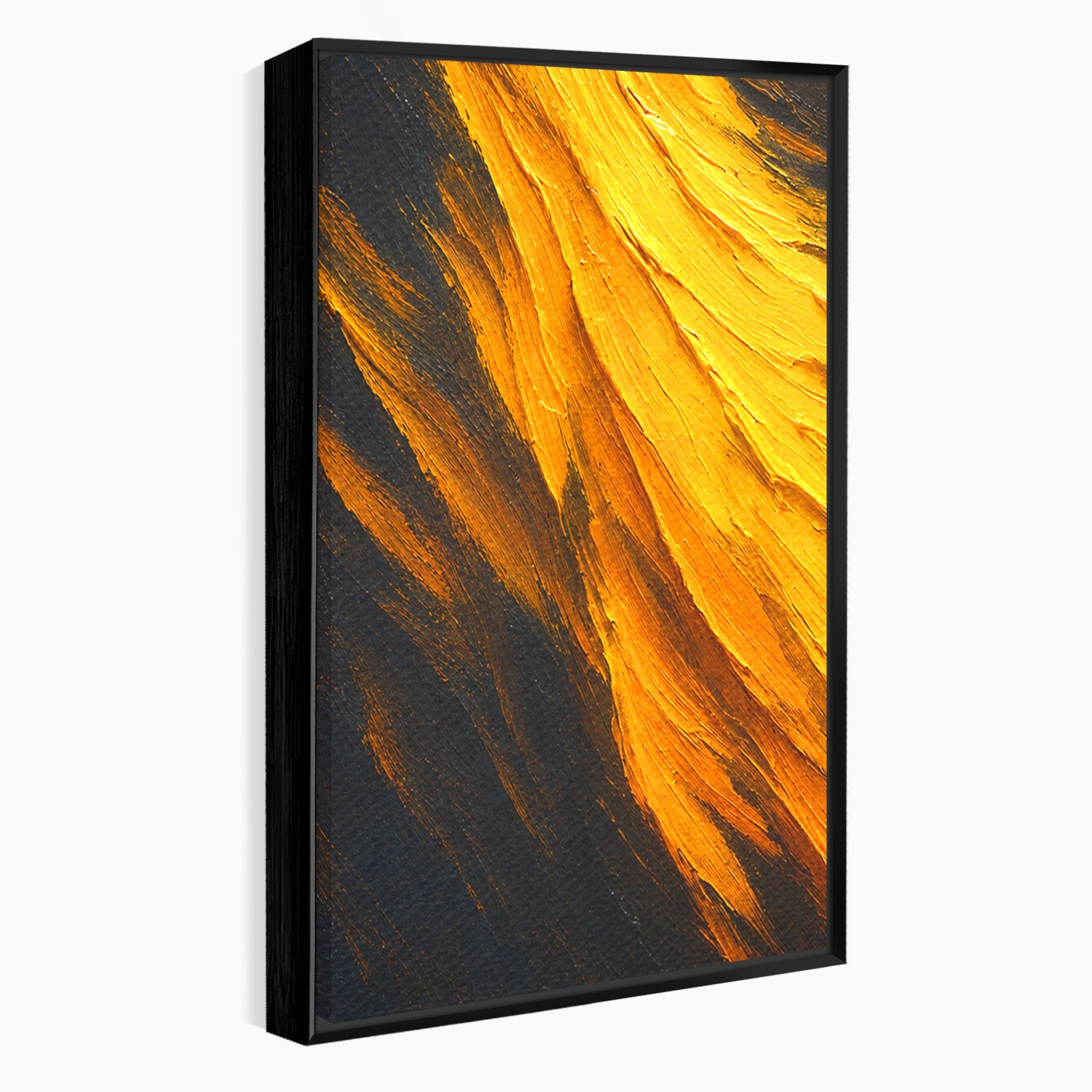 Set 2 Tablouri Canvas Premium LuxCanva® C2-1362, Vortex Auriu, Abstract, Vortex, Textura, Arta Moderna, Living, Culori Vibrante