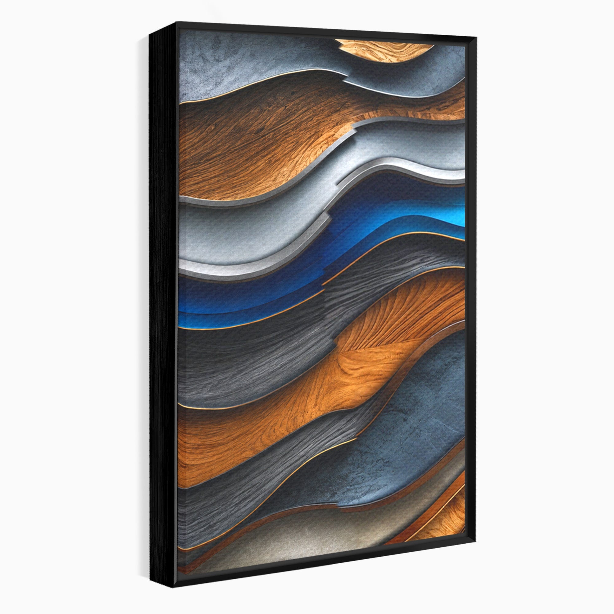 Set 2 Tablouri Canvas Premium LuxCanva® C2-1390, Valuri Abstracte, Abstract, Valuri, Textura, Living, Birou, Culori Vibrante