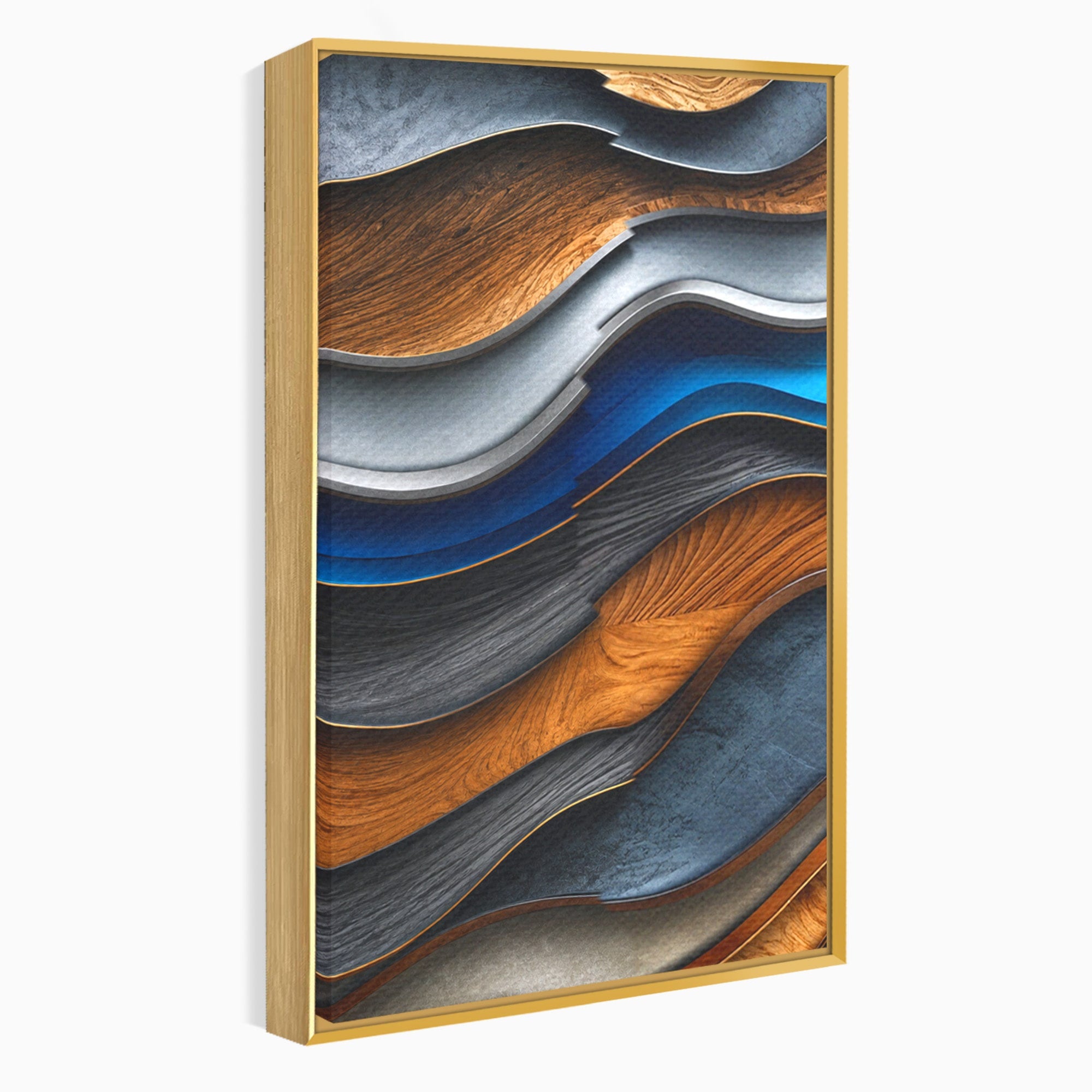 Set 2 Tablouri Canvas Premium LuxCanva® C2-1390, Valuri Abstracte, Abstract, Valuri, Textura, Living, Birou, Culori Vibrante