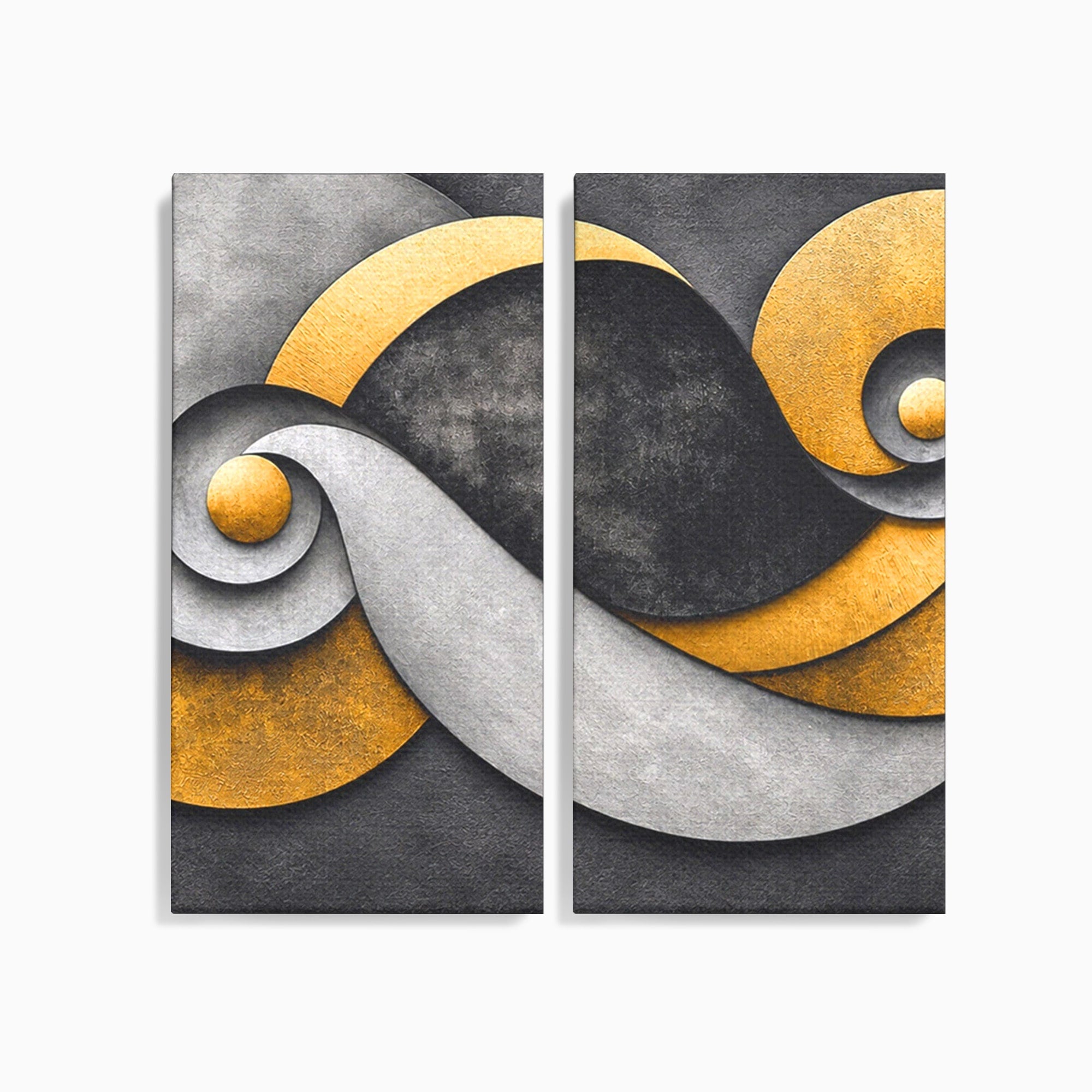 Set 2 Tablouri Canvas Premium LuxCanva® C2-1392, Simbol Infinit Abstract, Infinit, Abstract, Modern, Arta, Birou, Culori Vibrante
