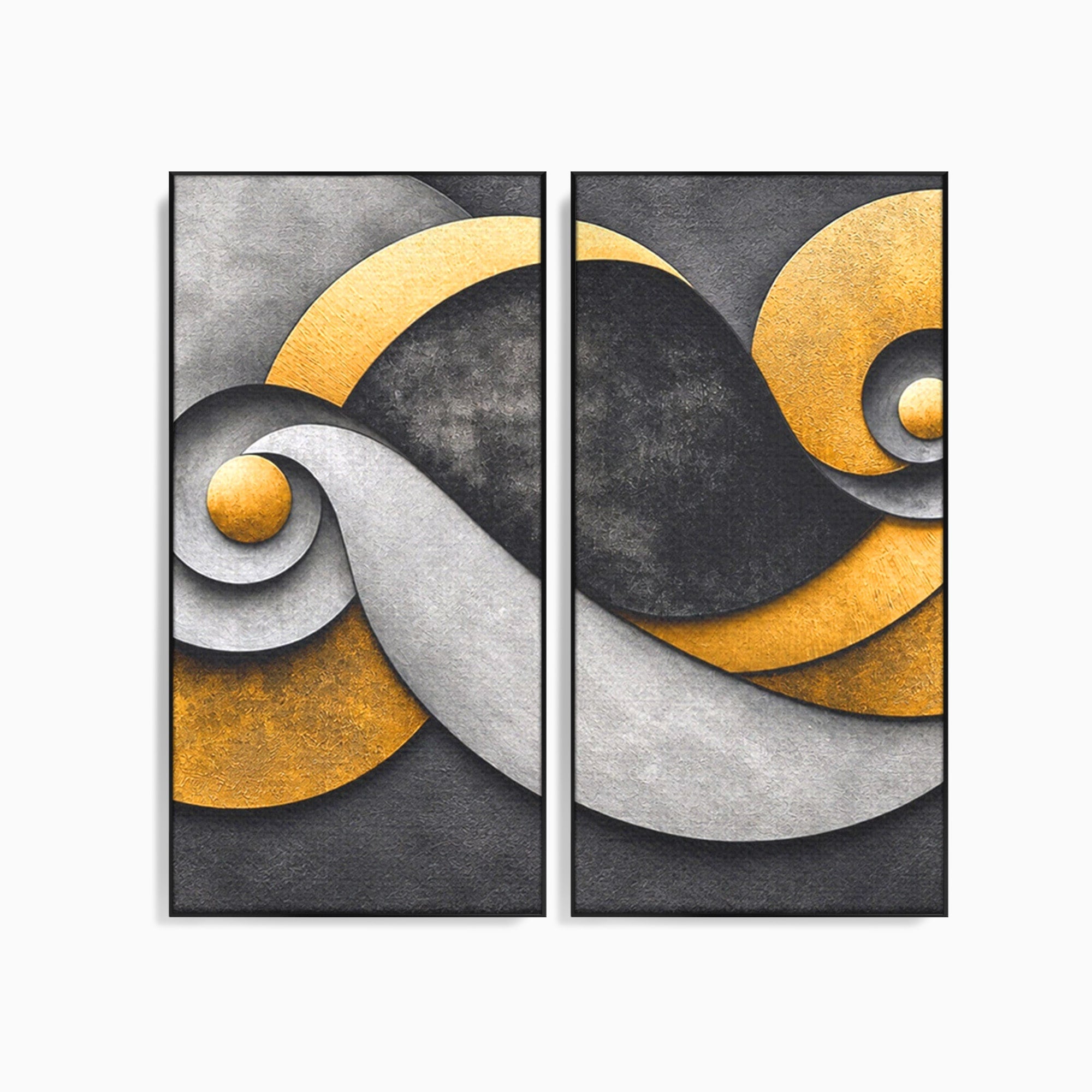 Set 2 Tablouri Canvas Premium LuxCanva® C2-1392, Simbol Infinit Abstract, Infinit, Abstract, Modern, Arta, Birou, Culori Vibrante