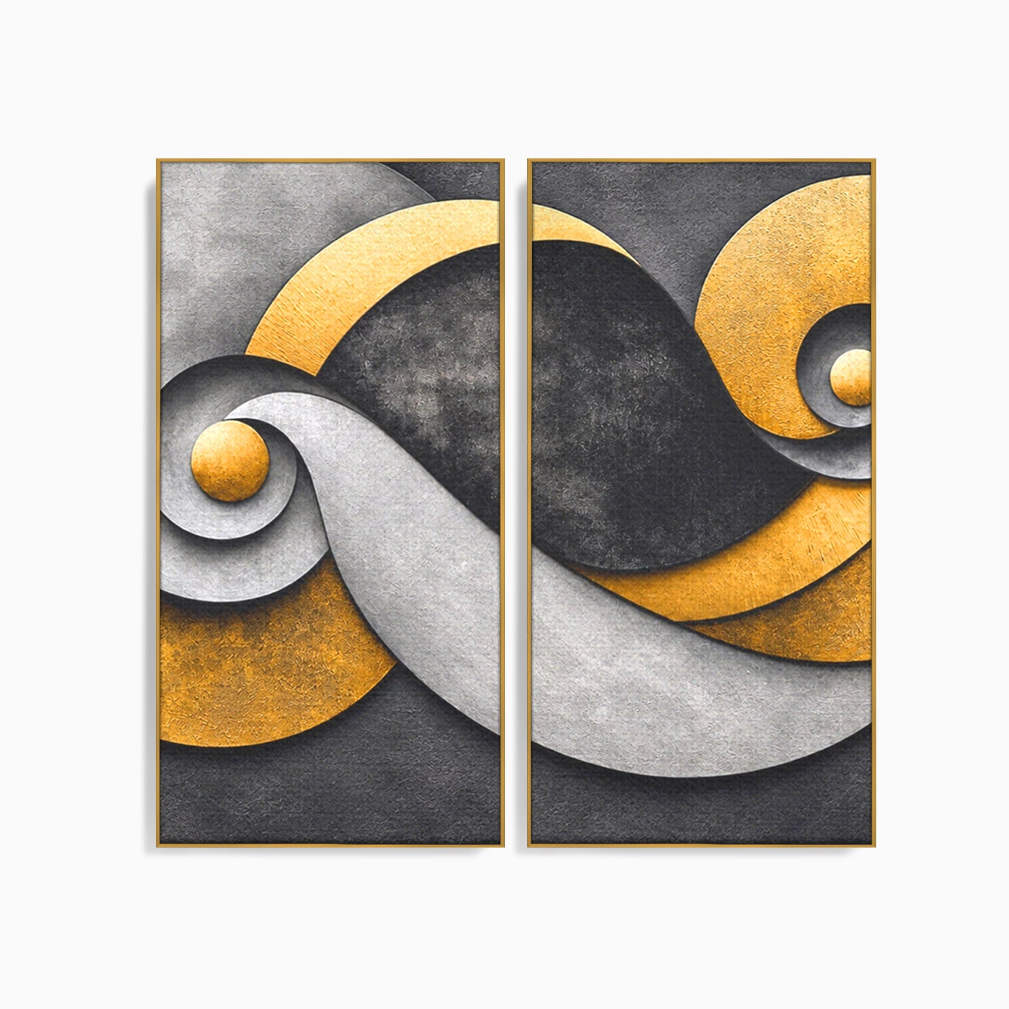 Set 2 Tablouri Canvas Premium LuxCanva® C2-1392, Simbol Infinit Abstract, Infinit, Abstract, Modern, Arta, Birou, Culori Vibrante