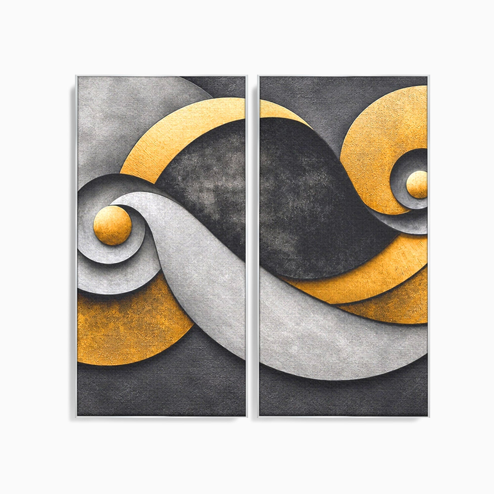 Set 2 Tablouri Canvas Premium LuxCanva® C2-1392, Simbol Infinit Abstract, Infinit, Abstract, Modern, Arta, Birou, Culori Vibrante