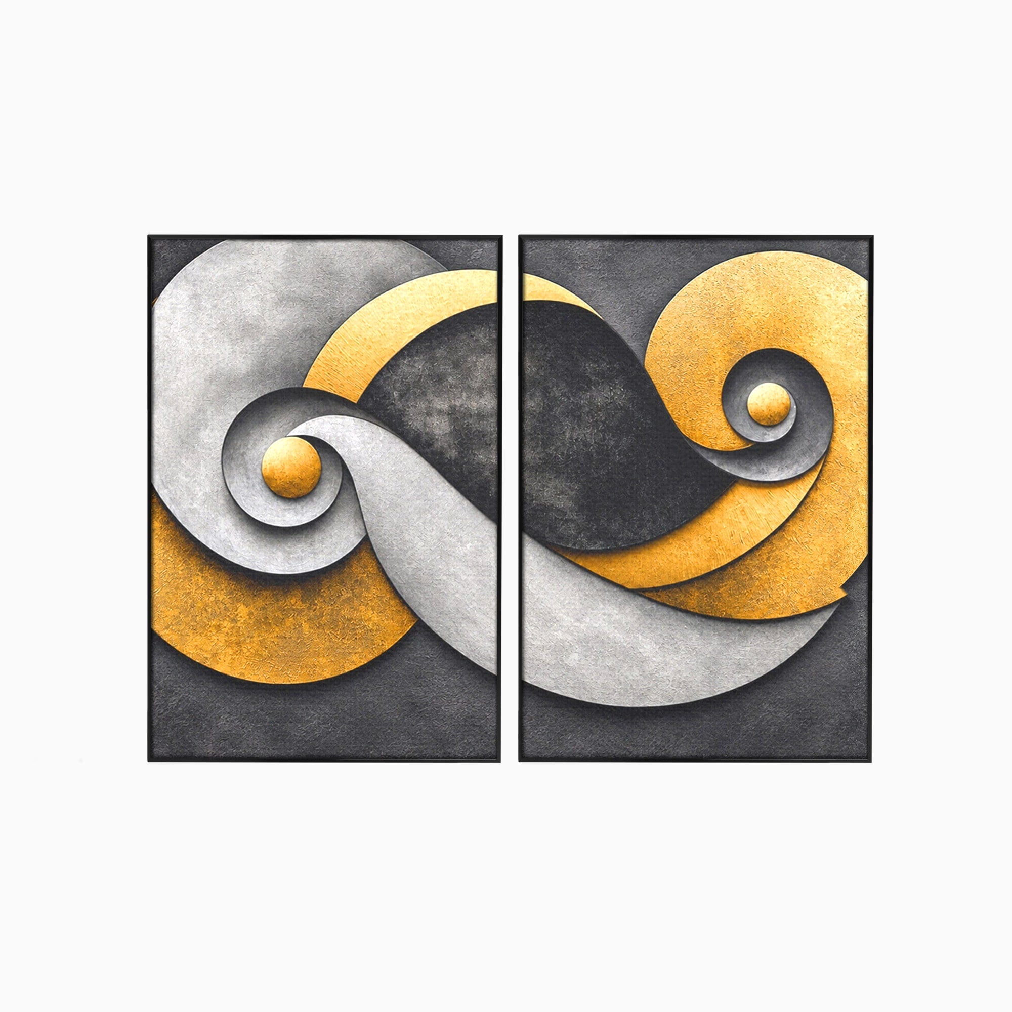 Set 2 Tablouri Canvas Premium LuxCanva® C2-1392, Simbol Infinit Abstract, Infinit, Abstract, Modern, Arta, Birou, Culori Vibrante