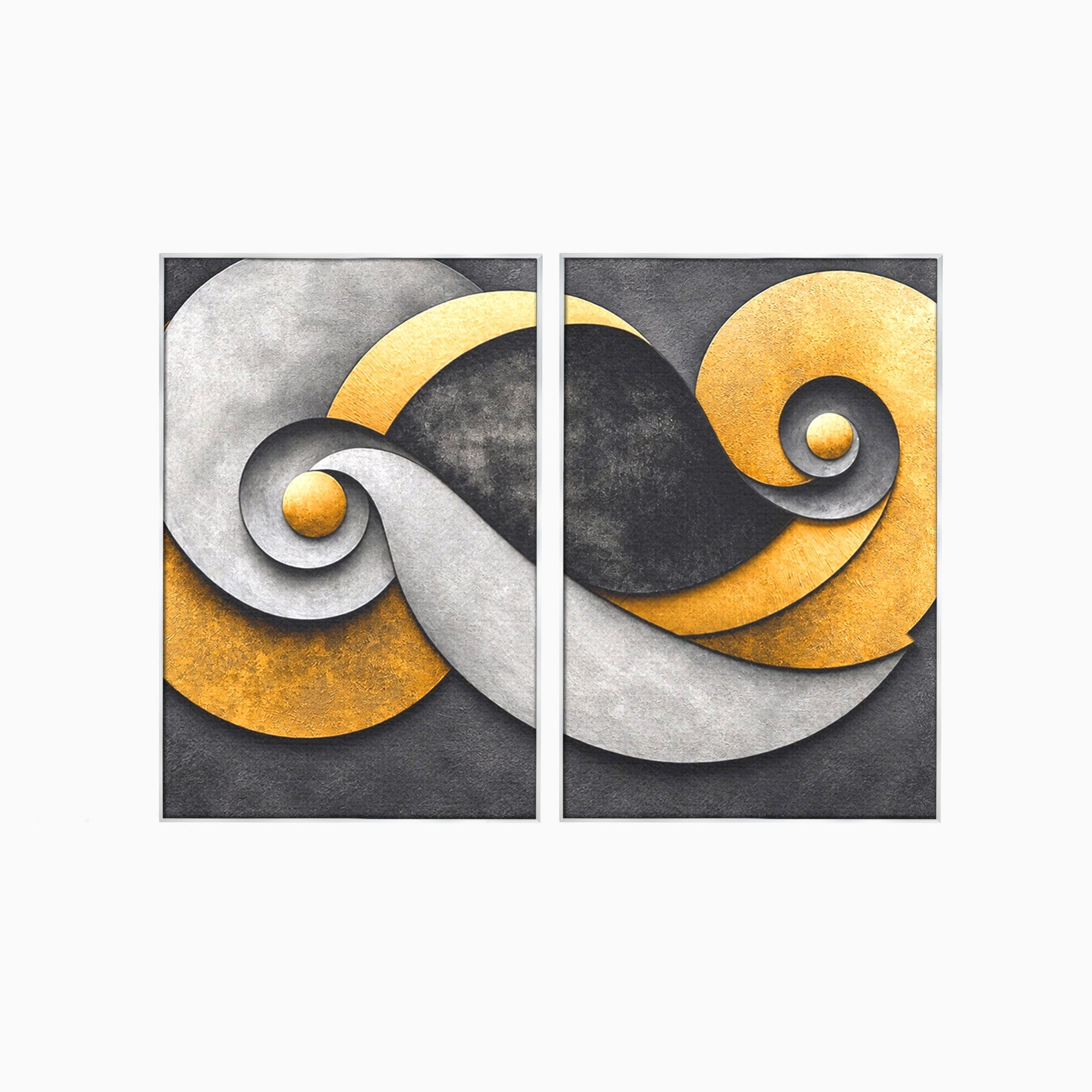 Set 2 Tablouri Canvas Premium LuxCanva® C2-1392, Simbol Infinit Abstract, Infinit, Abstract, Modern, Arta, Birou, Culori Vibrante