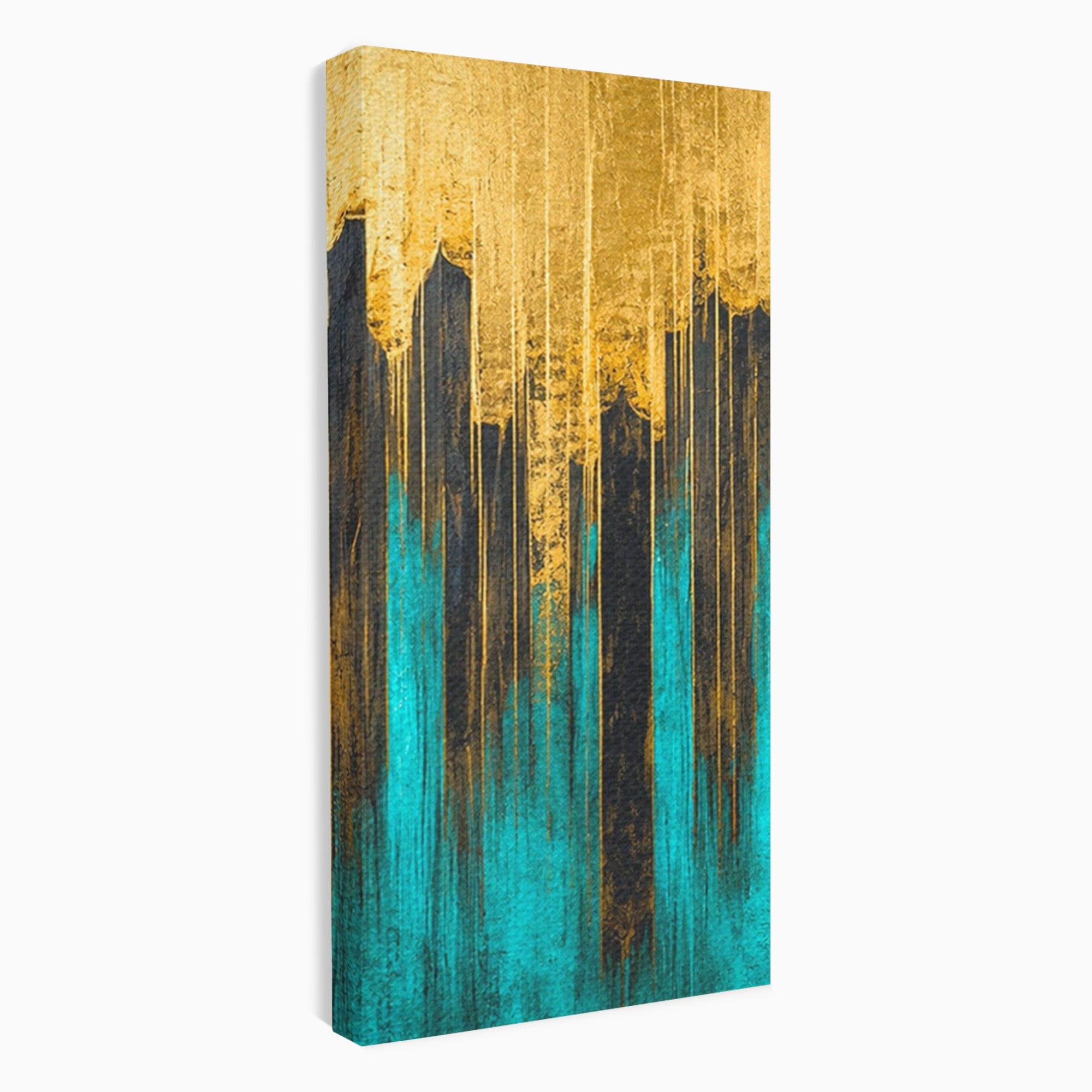 Set 2 Tablouri Canvas Premium LuxCanva® C2-1393, Orasul Aurit, Oras, Abstract, Modern, Lux, Birou, Culori Vibrante