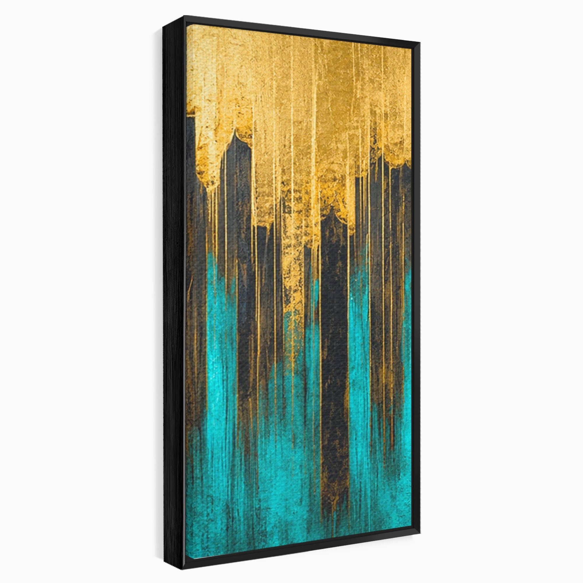 Set 2 Tablouri Canvas Premium LuxCanva® C2-1393, Orasul Aurit, Oras, Abstract, Modern, Lux, Birou, Culori Vibrante