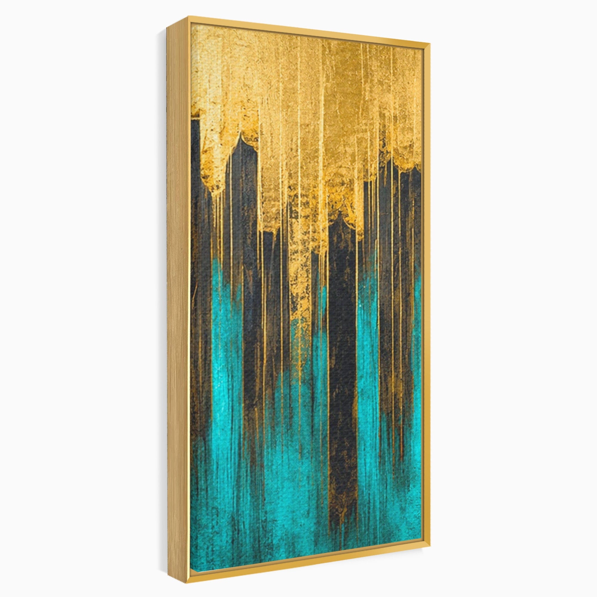Set 2 Tablouri Canvas Premium LuxCanva® C2-1393, Orasul Aurit, Oras, Abstract, Modern, Lux, Birou, Culori Vibrante