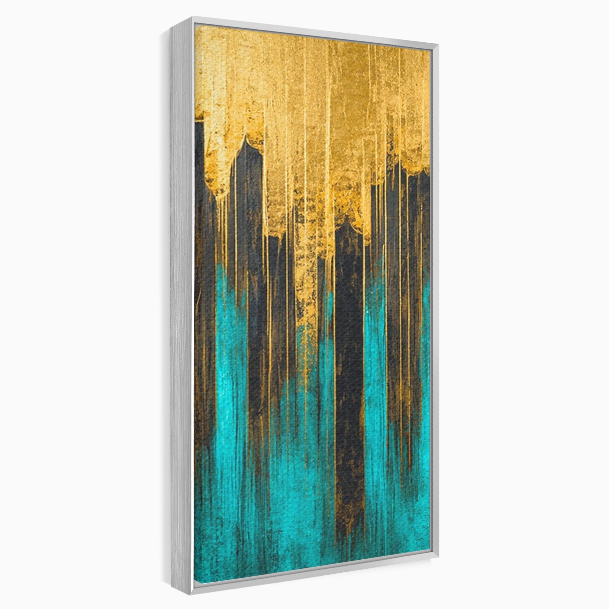 Set 2 Tablouri Canvas Premium LuxCanva® C2-1393, Orasul Aurit, Oras, Abstract, Modern, Lux, Birou, Culori Vibrante