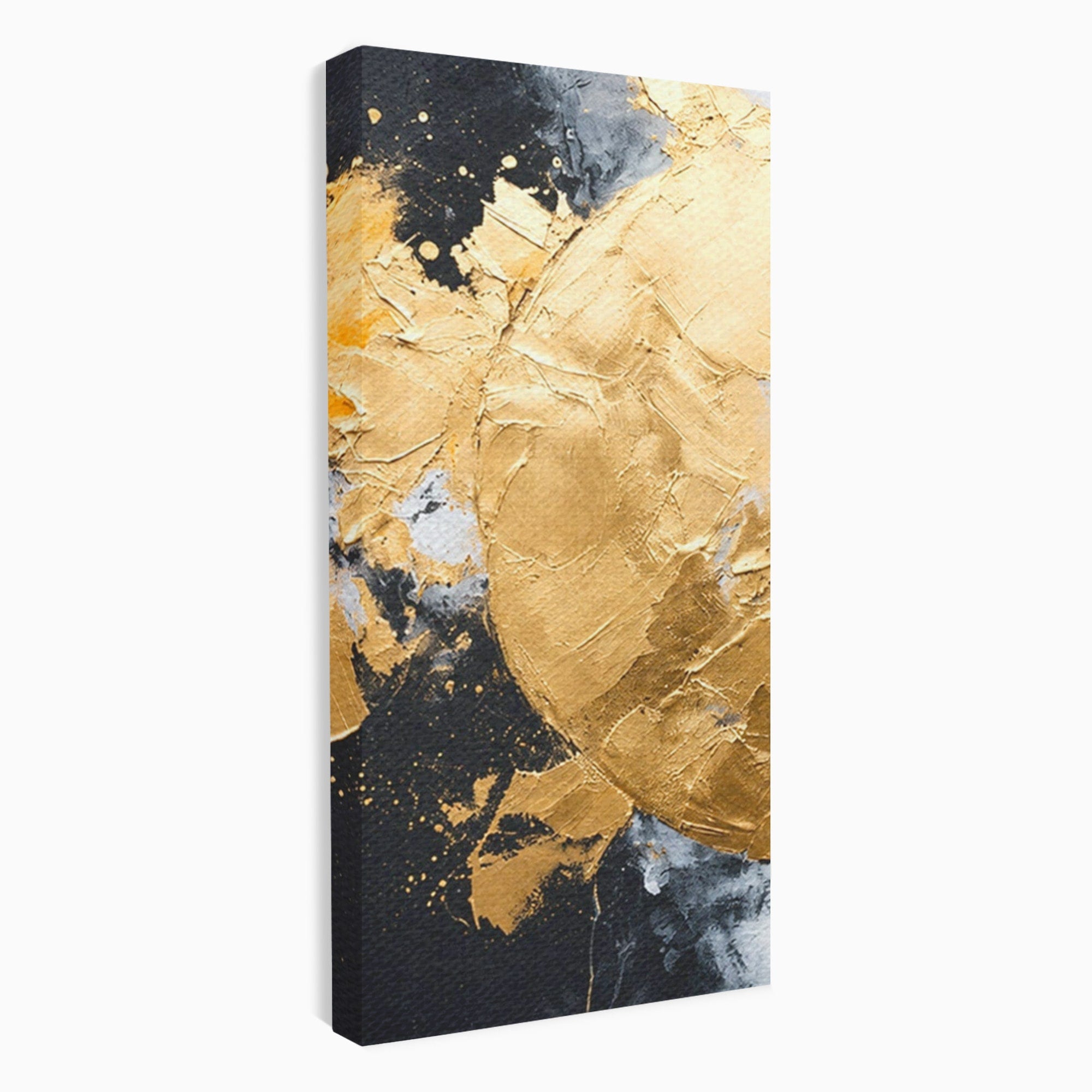 Set 2 Tablouri Canvas Premium LuxCanva® C2-1406, Explozie De Aur, Abstract, Modern, Energetic, Birou, Living, Culori Vibrante