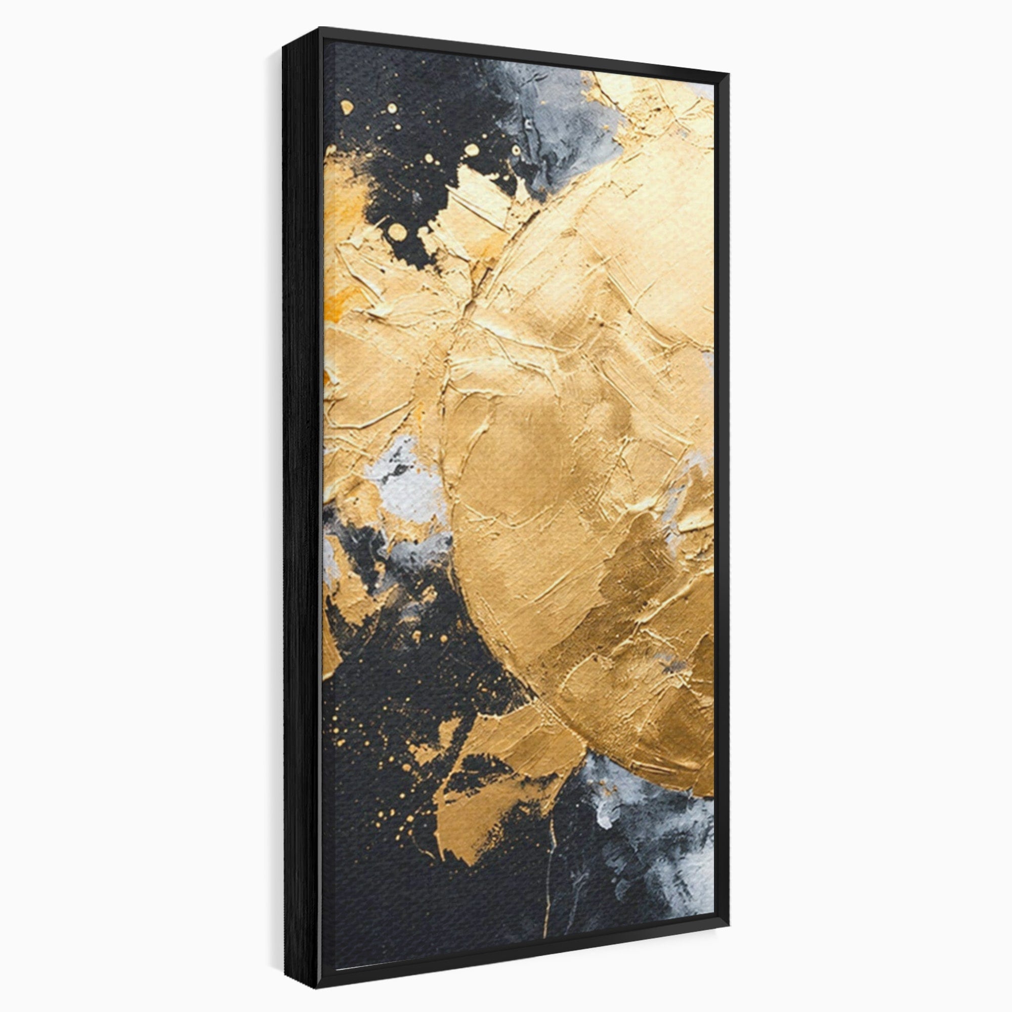 Set 2 Tablouri Canvas Premium LuxCanva® C2-1406, Explozie De Aur, Abstract, Modern, Energetic, Birou, Living, Culori Vibrante