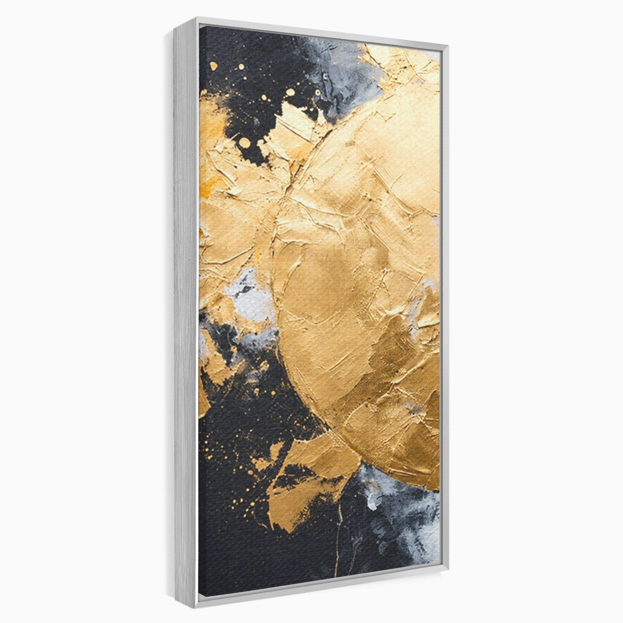 Set 2 Tablouri Canvas Premium LuxCanva® C2-1406, Explozie De Aur, Abstract, Modern, Energetic, Birou, Living, Culori Vibrante