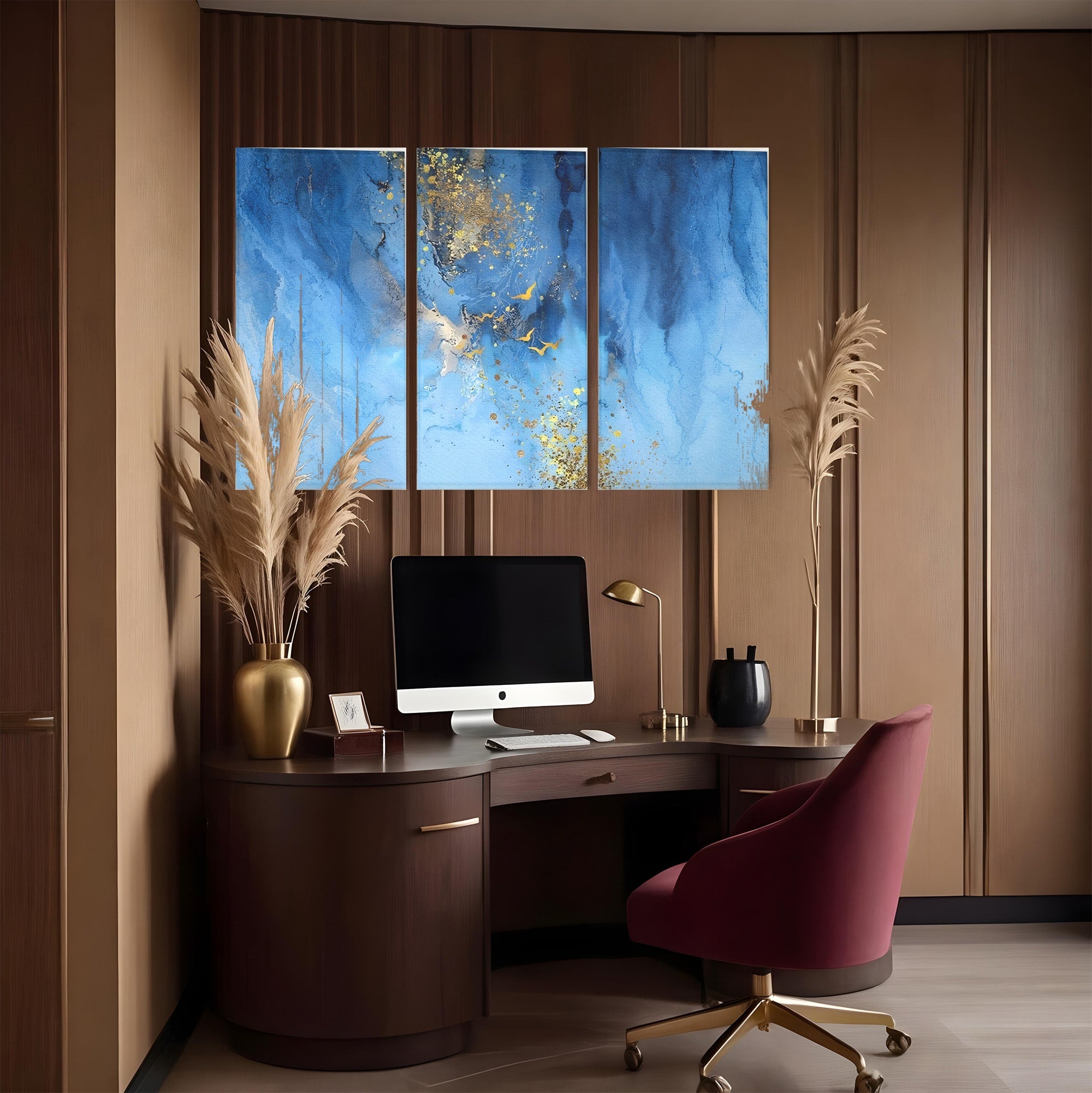 Set 3 Tablouri Canvas Premium LuxCanva® C3-1014, Pasari Pe Cer, Abstract, Culori, Living, Dormitor, Birou, Relaxare, Culori Vibrante