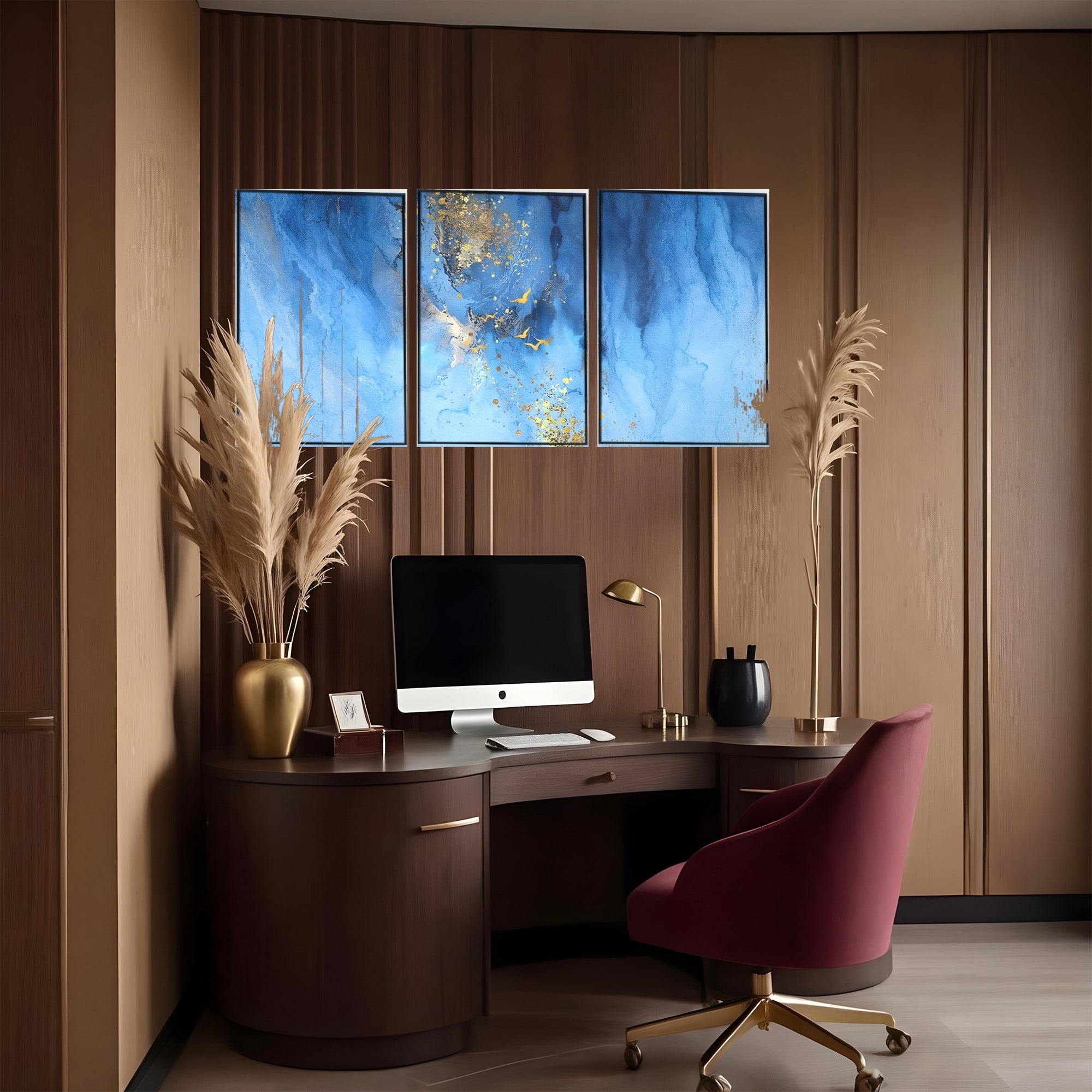 Set 3 Tablouri Canvas Premium LuxCanva® C3-1014, Pasari Pe Cer, Abstract, Culori, Living, Dormitor, Birou, Relaxare, Culori Vibrante