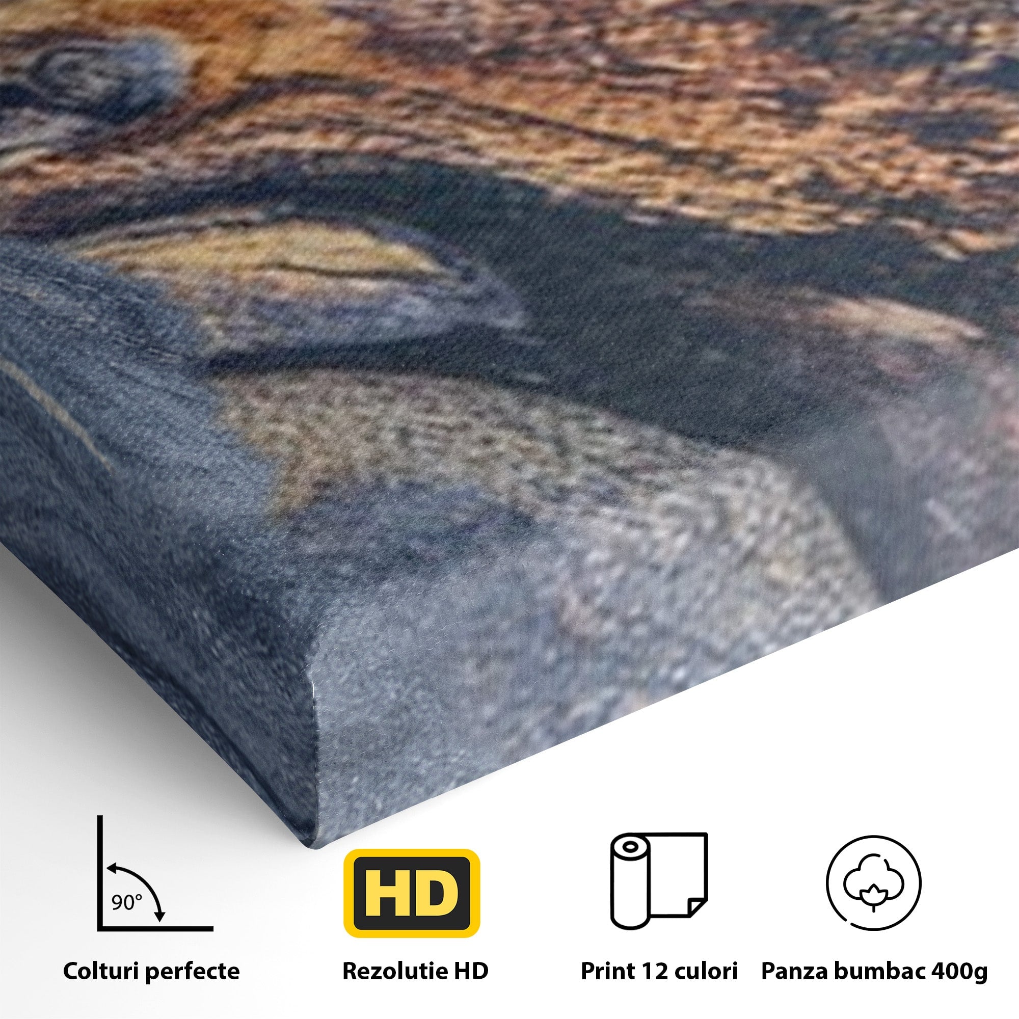 Set 3 Tablouri Canvas Premium LuxCanva® C3-1042, Abstract, Culori, Abstract, Office, Living Room, Relaxare, Culori Vibrante