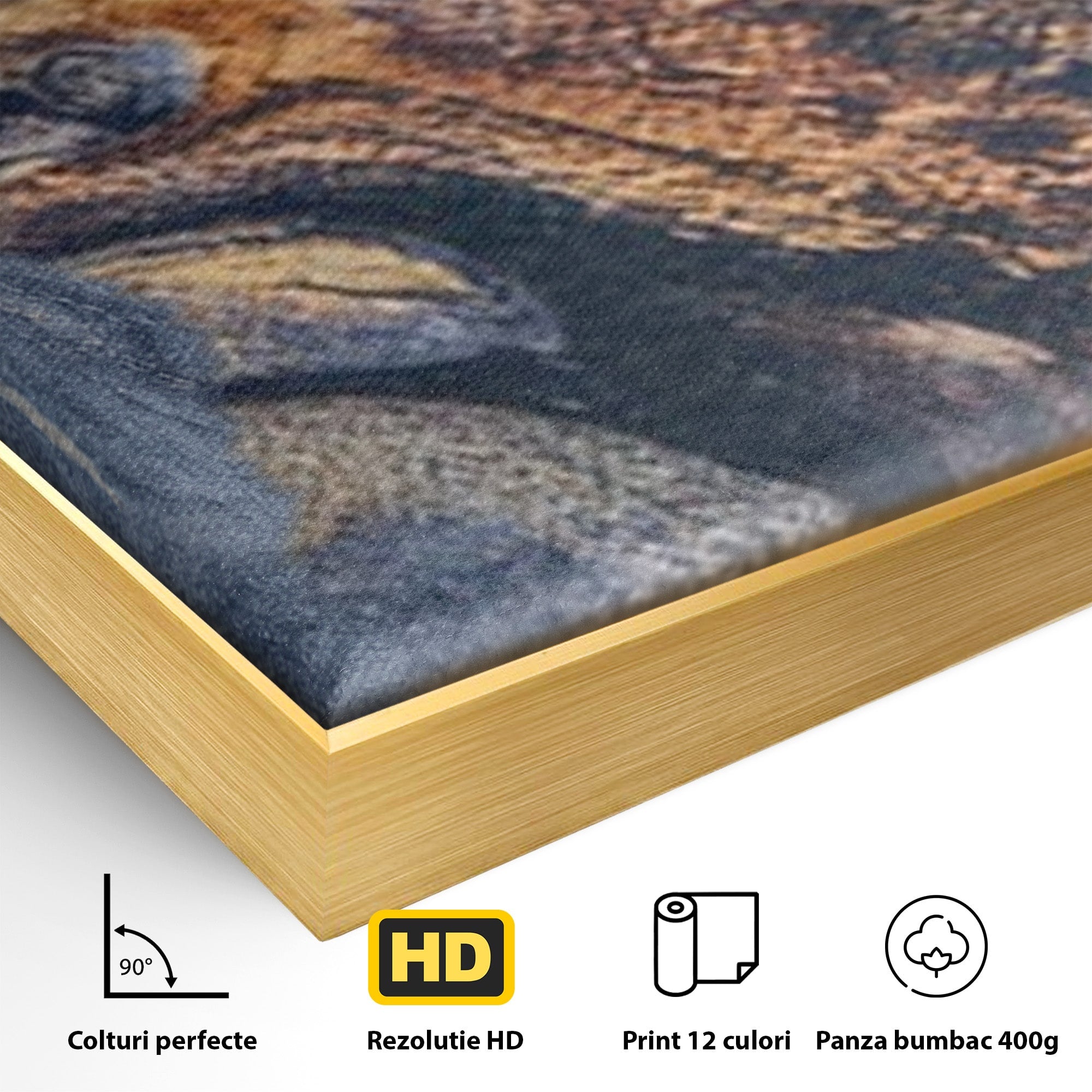 Set 3 Tablouri Canvas Premium LuxCanva® C3-1042, Abstract, Culori, Abstract, Office, Living Room, Relaxare, Culori Vibrante
