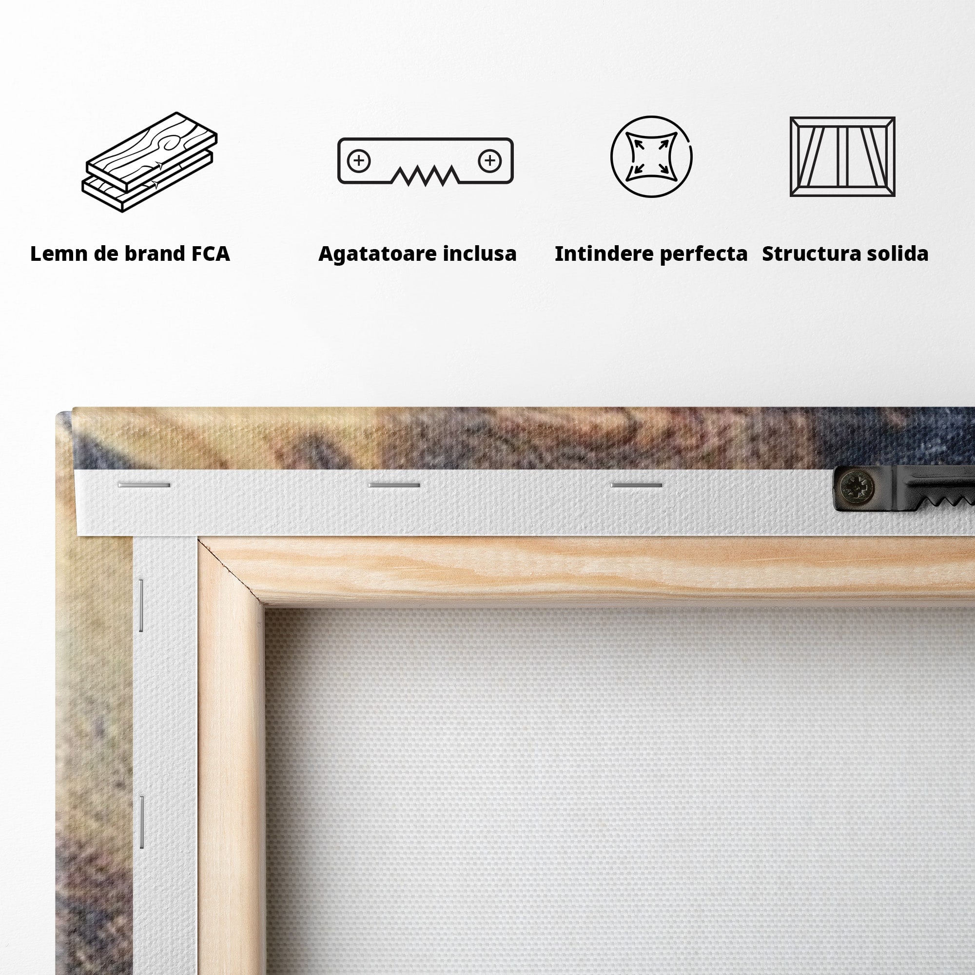 Set 3 Tablouri Canvas Premium LuxCanva® C3-1042, Abstract, Culori, Abstract, Office, Living Room, Relaxare, Culori Vibrante