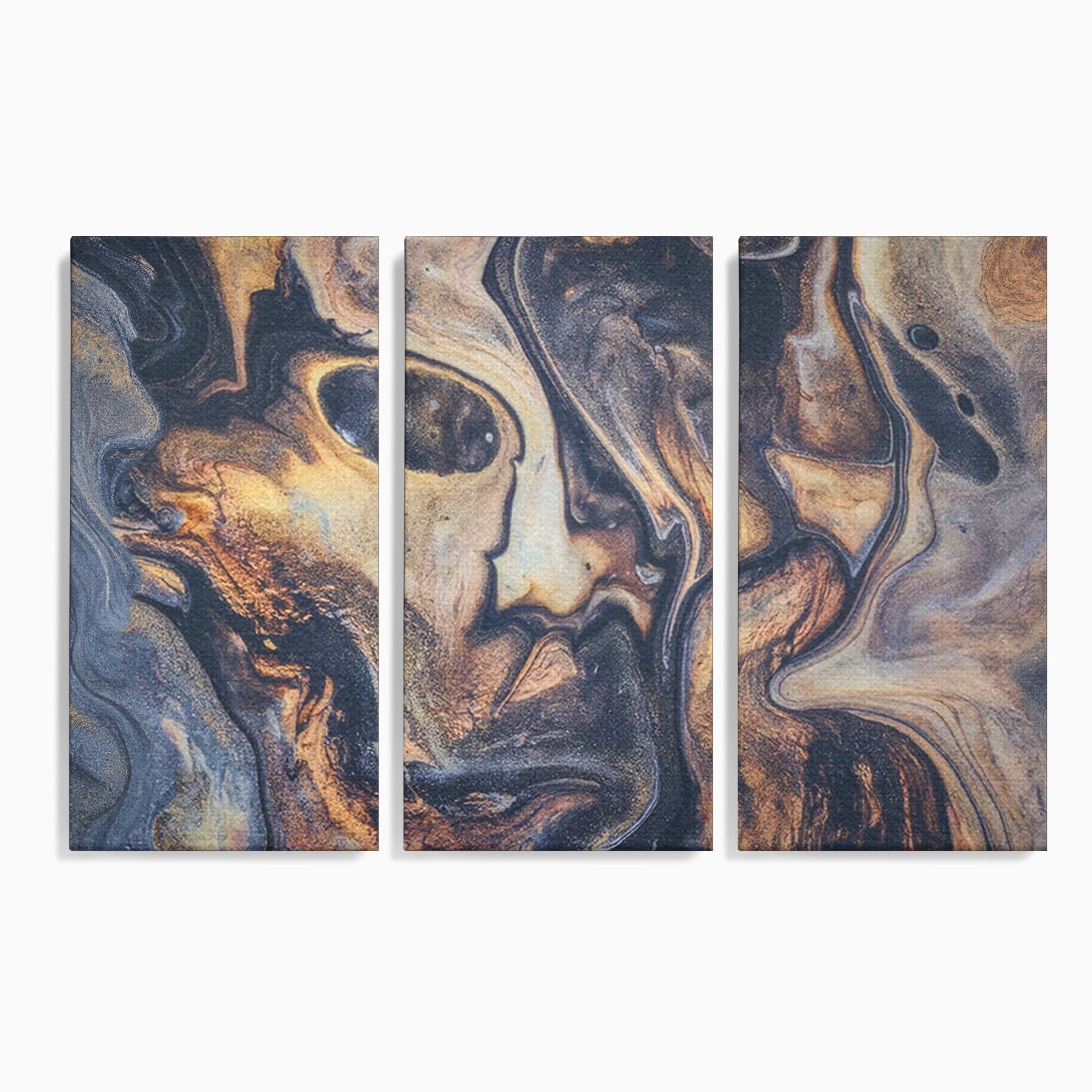 Set 3 Tablouri Canvas Premium LuxCanva® C3-1042, Abstract, Culori, Abstract, Office, Living Room, Relaxare, Culori Vibrante