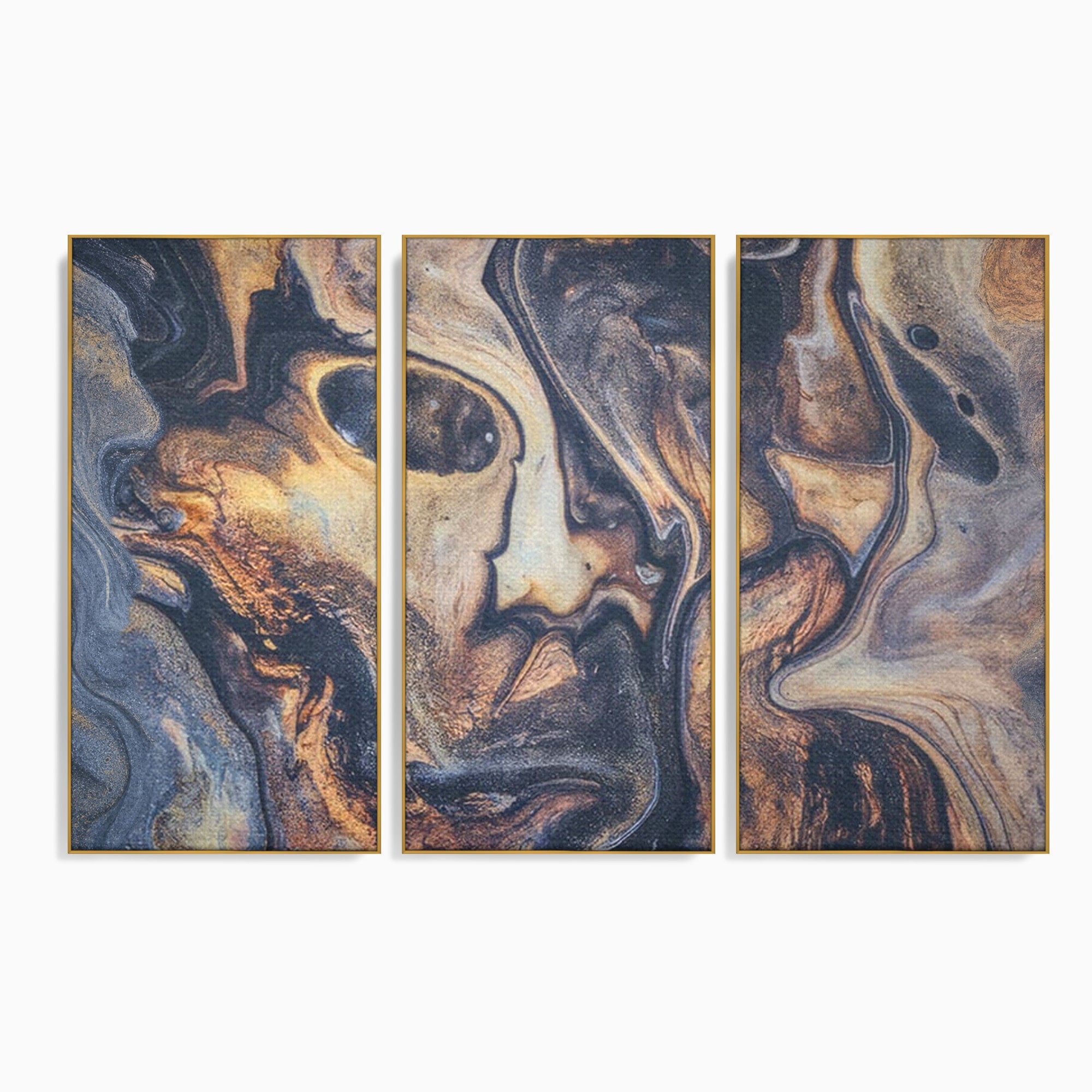 Set 3 Tablouri Canvas Premium LuxCanva® C3-1042, Abstract, Culori, Abstract, Office, Living Room, Relaxare, Culori Vibrante