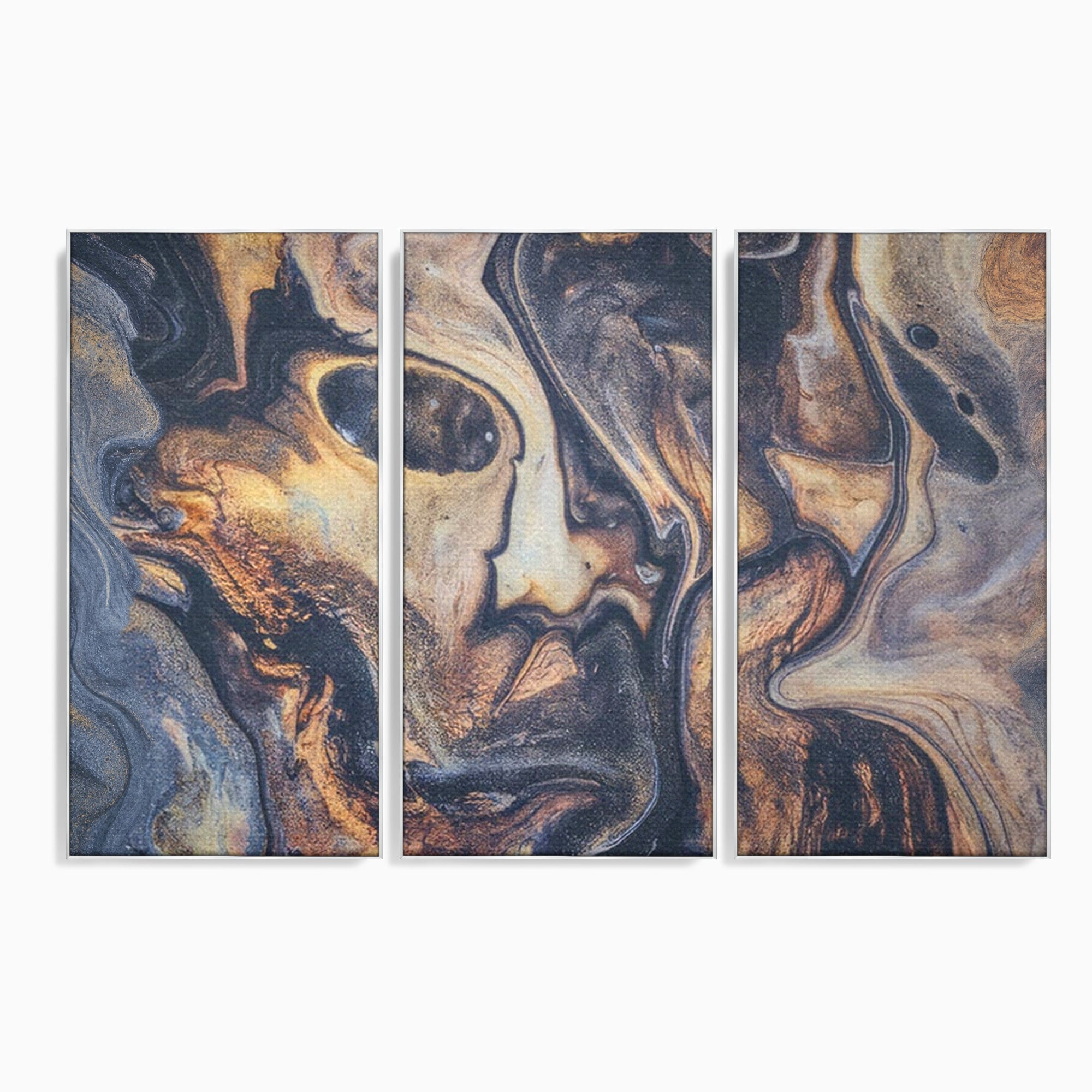 Set 3 Tablouri Canvas Premium LuxCanva® C3-1042, Abstract, Culori, Abstract, Office, Living Room, Relaxare, Culori Vibrante
