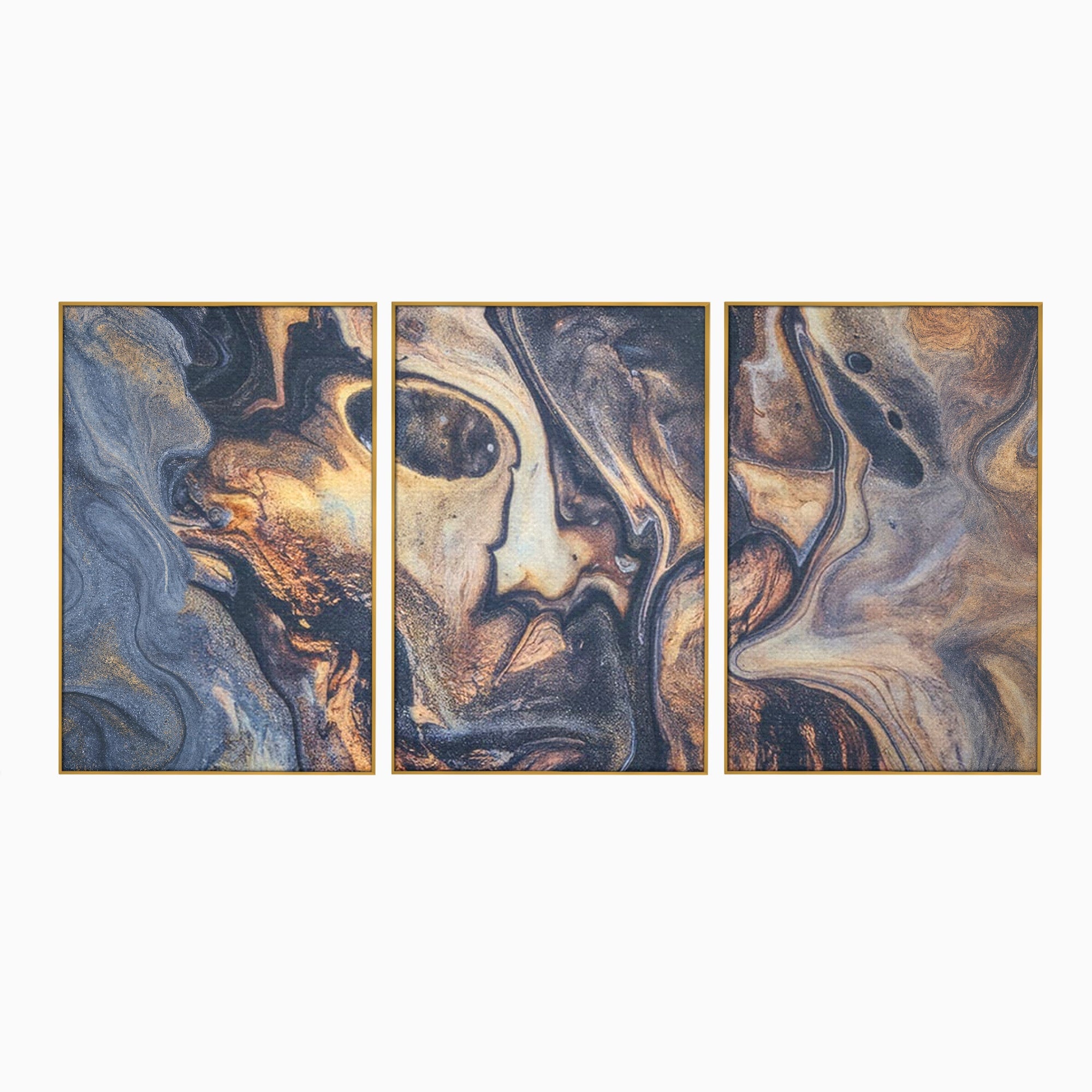 Set 3 Tablouri Canvas Premium LuxCanva® C3-1042, Abstract, Culori, Abstract, Office, Living Room, Relaxare, Culori Vibrante