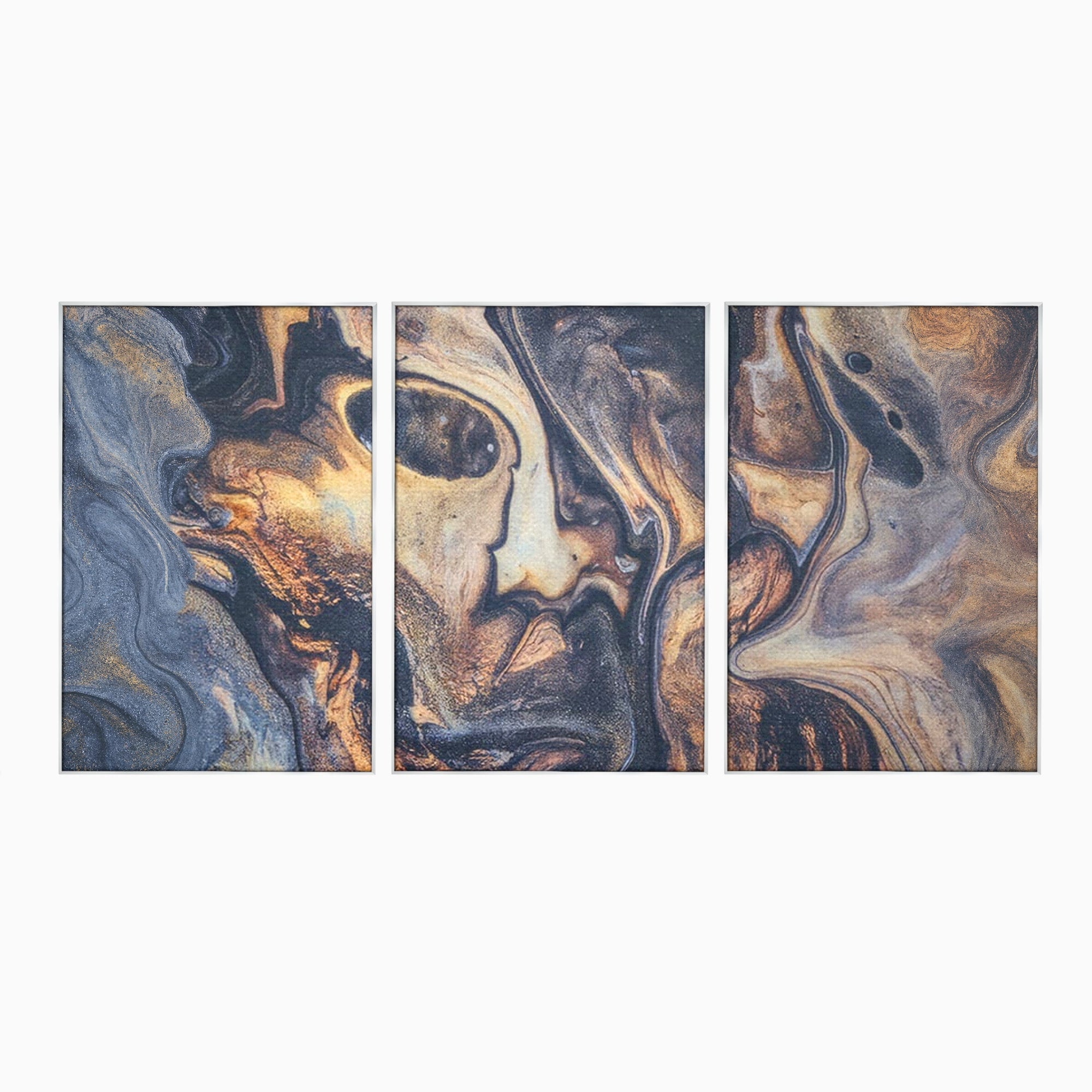 Set 3 Tablouri Canvas Premium LuxCanva® C3-1042, Abstract, Culori, Abstract, Office, Living Room, Relaxare, Culori Vibrante