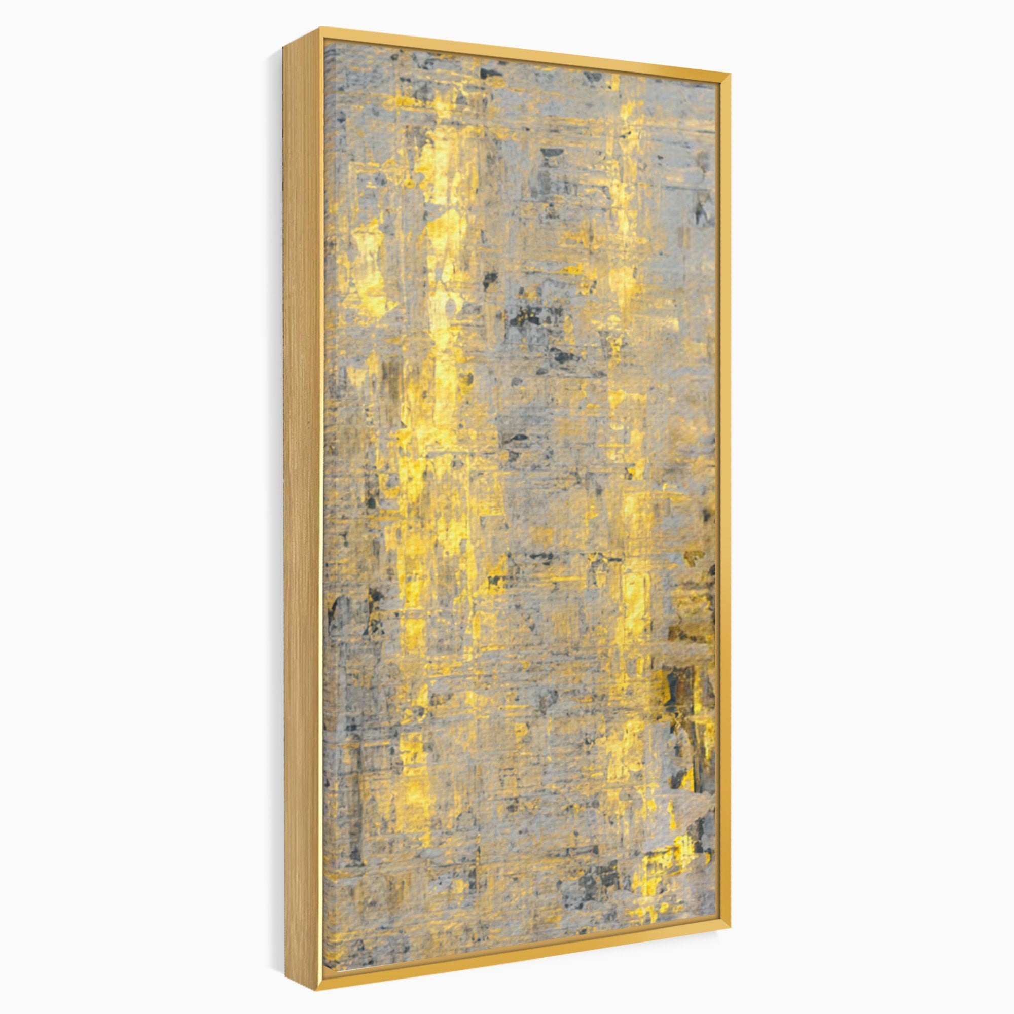 Set 3 Tablouri Canvas Premium LuxCanva® C3-1058, Gold And Brown Painting Abstract, Gold And Brown Painting Abstract, Dining Room, Living Room, Relaxare, Culori Vibrante