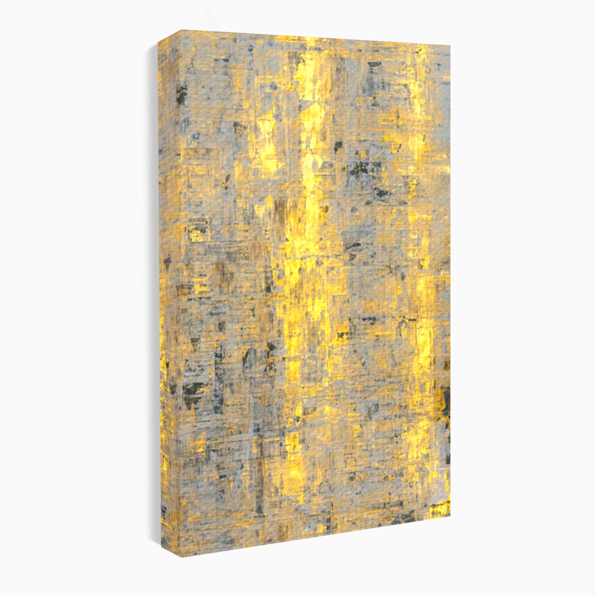 Set 3 Tablouri Canvas Premium LuxCanva® C3-1058, Gold And Brown Painting Abstract, Gold And Brown Painting Abstract, Dining Room, Living Room, Relaxare, Culori Vibrante